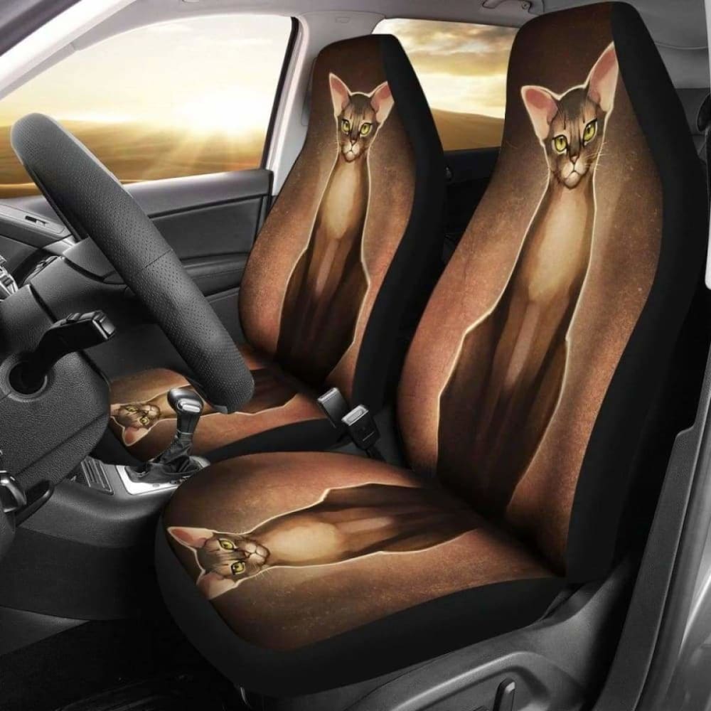 Premium Abyssinian Car Seat Covers - Universal Fit for Cars, Trucks & SUVs - Durable & Stylish Protection for Your Vehicle - Perfect for Road Trips, Daily Commutes & Pet Owners