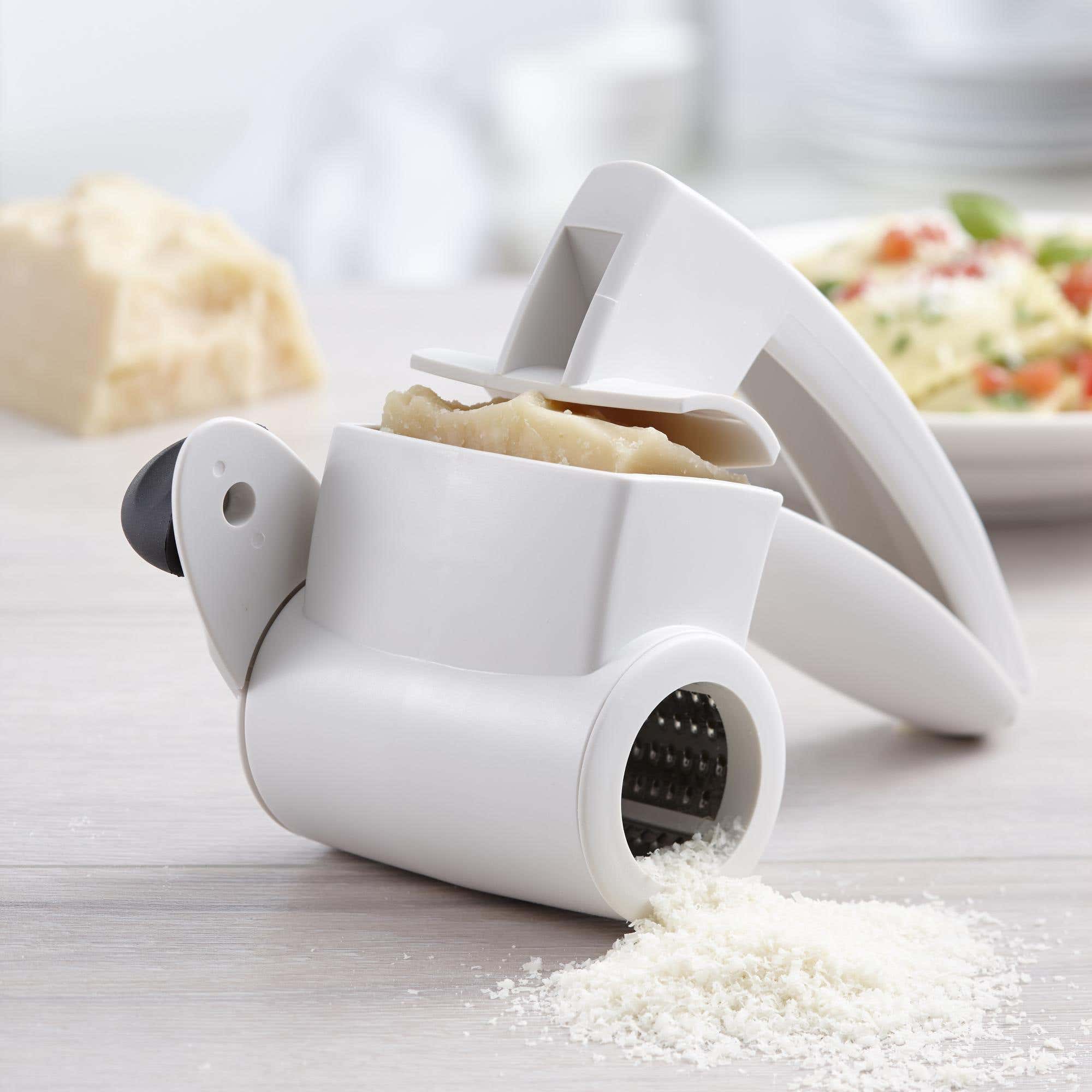 LUCIANO GOURMET Rotary Cheese Grater - Premium Stainless Steel Kitchen Tool for Parmesan, Chocolate & Spices - Perfect for Cooking, Baking & Garnishing Dishes