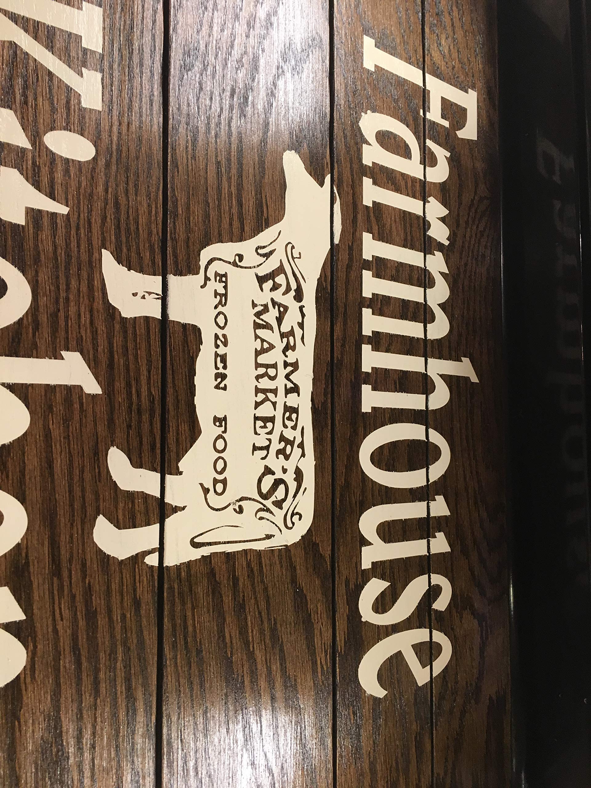 Farmhouse Cow Stovetop Cover - Distressed Wooden Serving Tray & Custom Kitchen Decor for Rustic Homes - Perfect for Stove Protection & Charming Farmhouse Style Kitchen Decor