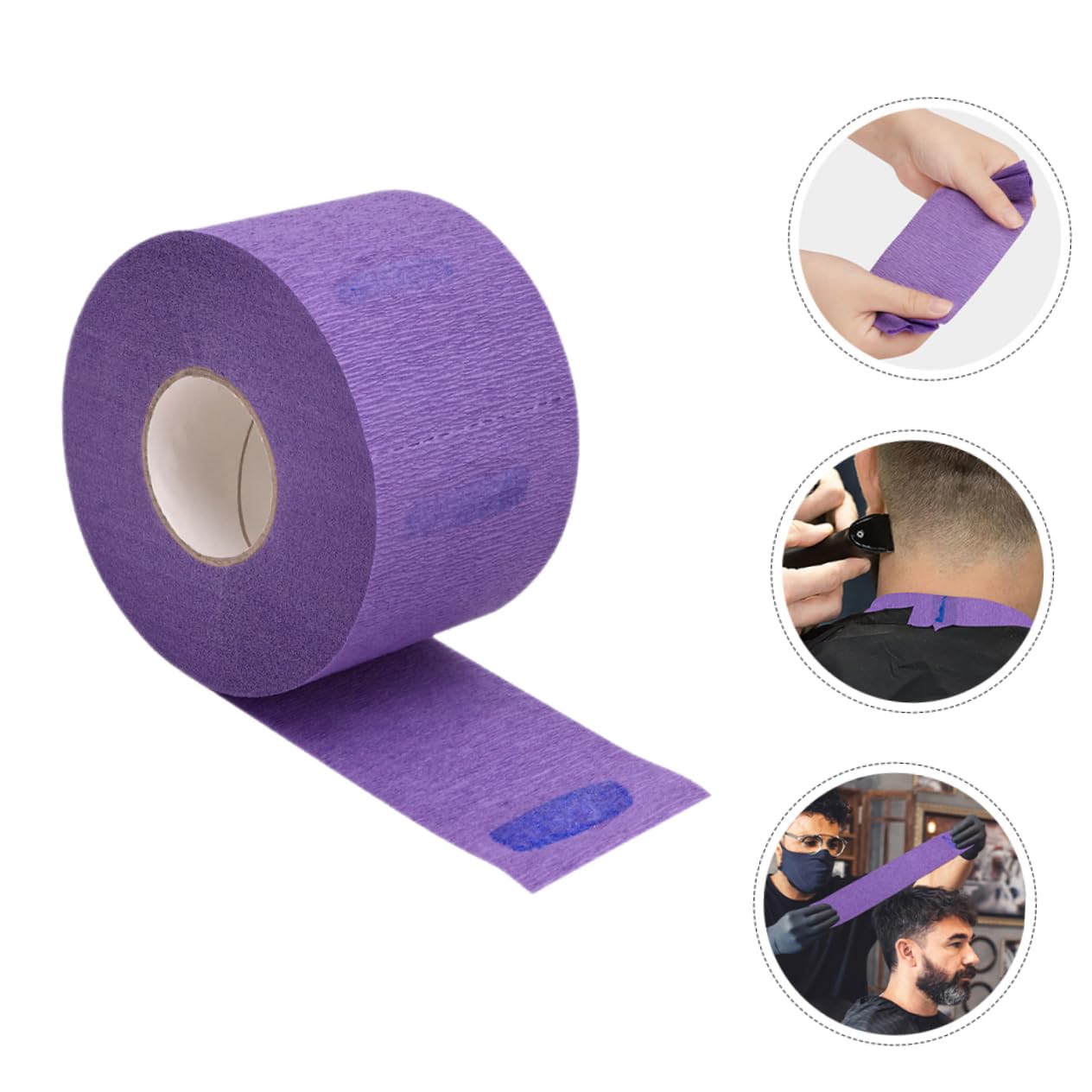 FOMIYES 100-Pack Disposable Stretchy Neck Strips for Hair Cutting - Barber Salon Hair Wrap Strips & Neck Protector Paper - Professional Hairdressing Accessories for Salons, Barbershops & Home Use