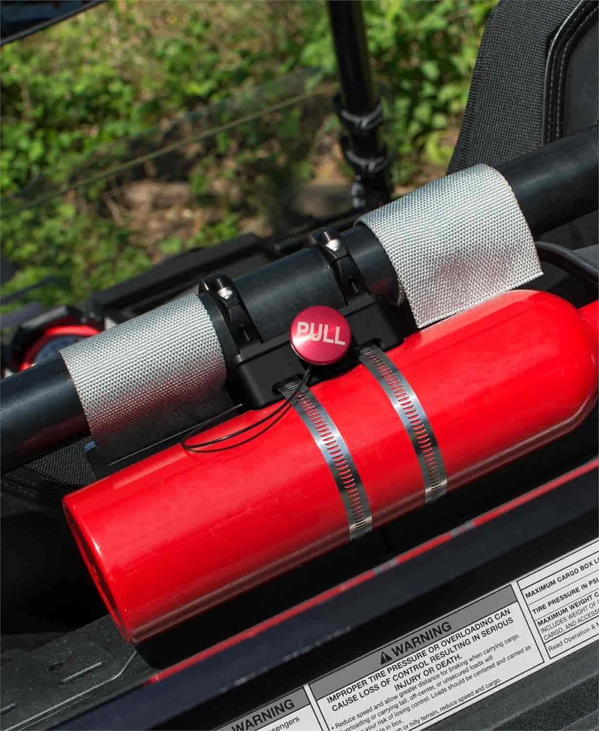 JOES Racing Products 12826 Universal Fire Extinguisher Mount Bracket - Heavy Duty Car Truck Off-Road Vehicle Safety Accessory for Emergency Protection