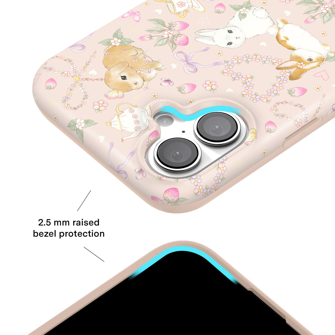 Cute Bunny & Bow iPhone Case - Adorable Animal Design Protective Cover for iPhone 13/12/11/XR/XS - Perfect Gift for Girls, Teens & Bunny Lovers (Home, School, Office Use)