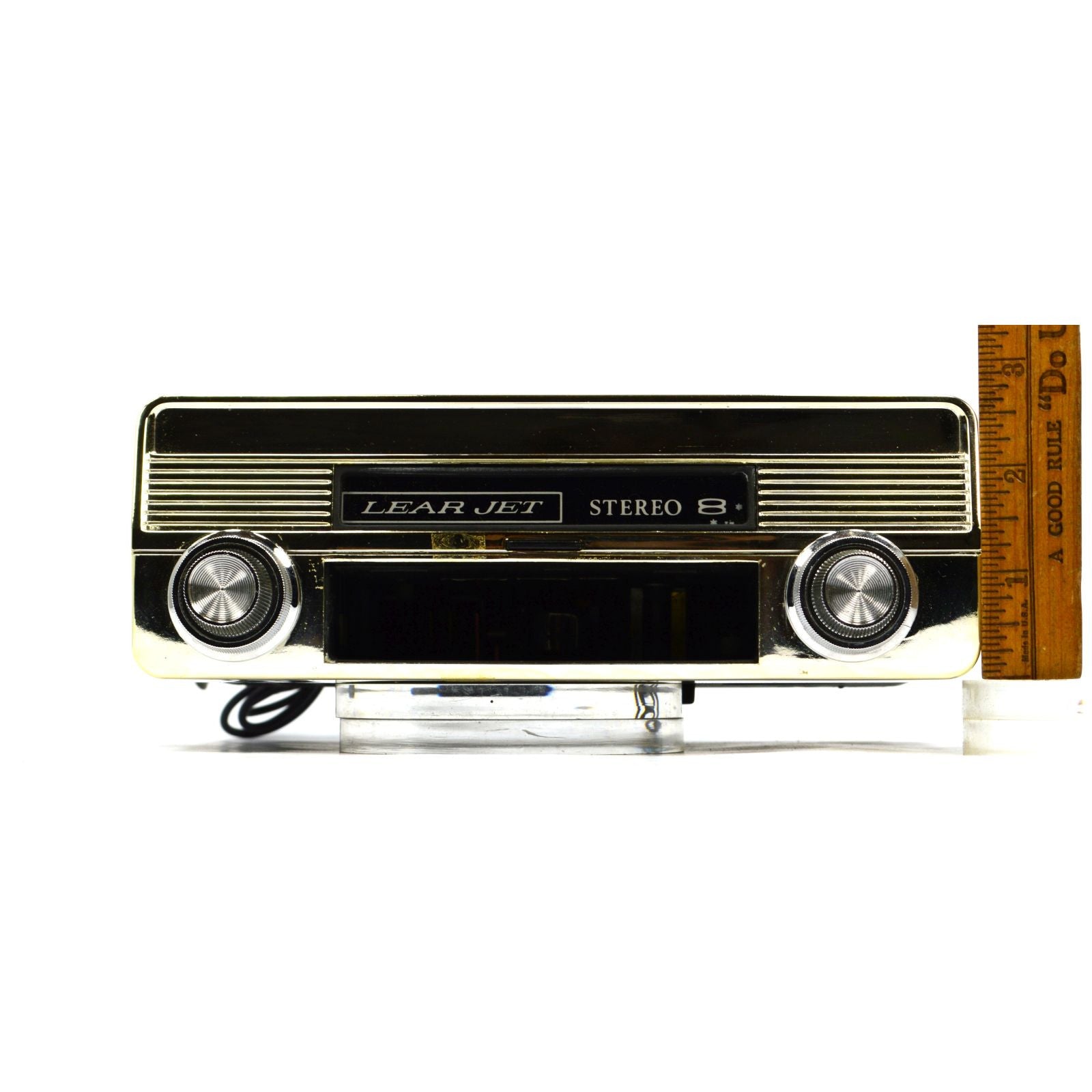 Vintage LEAR JET STEREO 8 TRACK PLAYER Model AS 830 H - Classic Car Audio In-Dash Stereo System with Original Box - Perfect for Car Enthusiasts & Retro Music Lovers