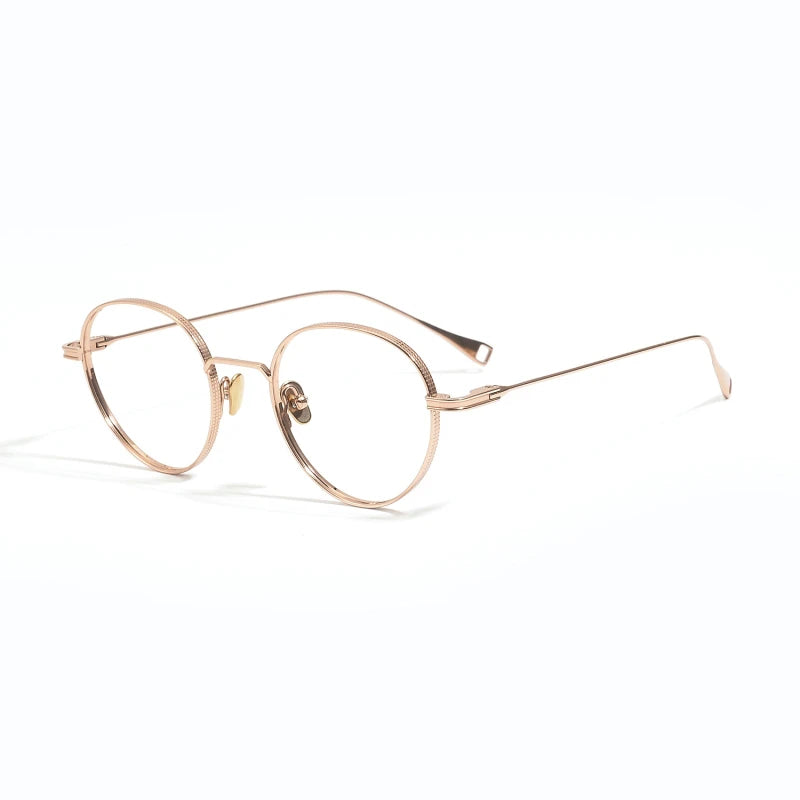 Premium Unisex Black Titanium Eyeglasses - Full Rim Oval Round Frame 49012 | Lightweight & Durable for Work, Reading & Fashion