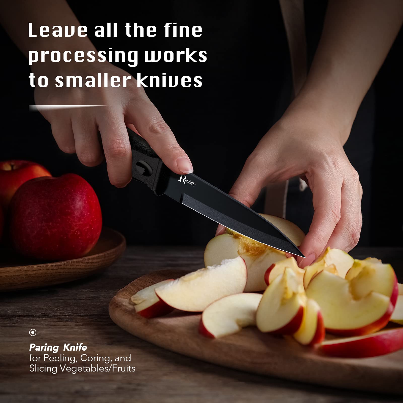 7-Piece Professional Chef Knife Set with Knife Block - High-Quality Kitchen Knives for Meat, Vegetables & Fruits | Includes Chef Knife, Paring Knife, Scissors & Storage Block | Perfect for Chopping, Slicing, Dicing & Cutting | Ideal for Home Chefs & Cooking Enthusiasts