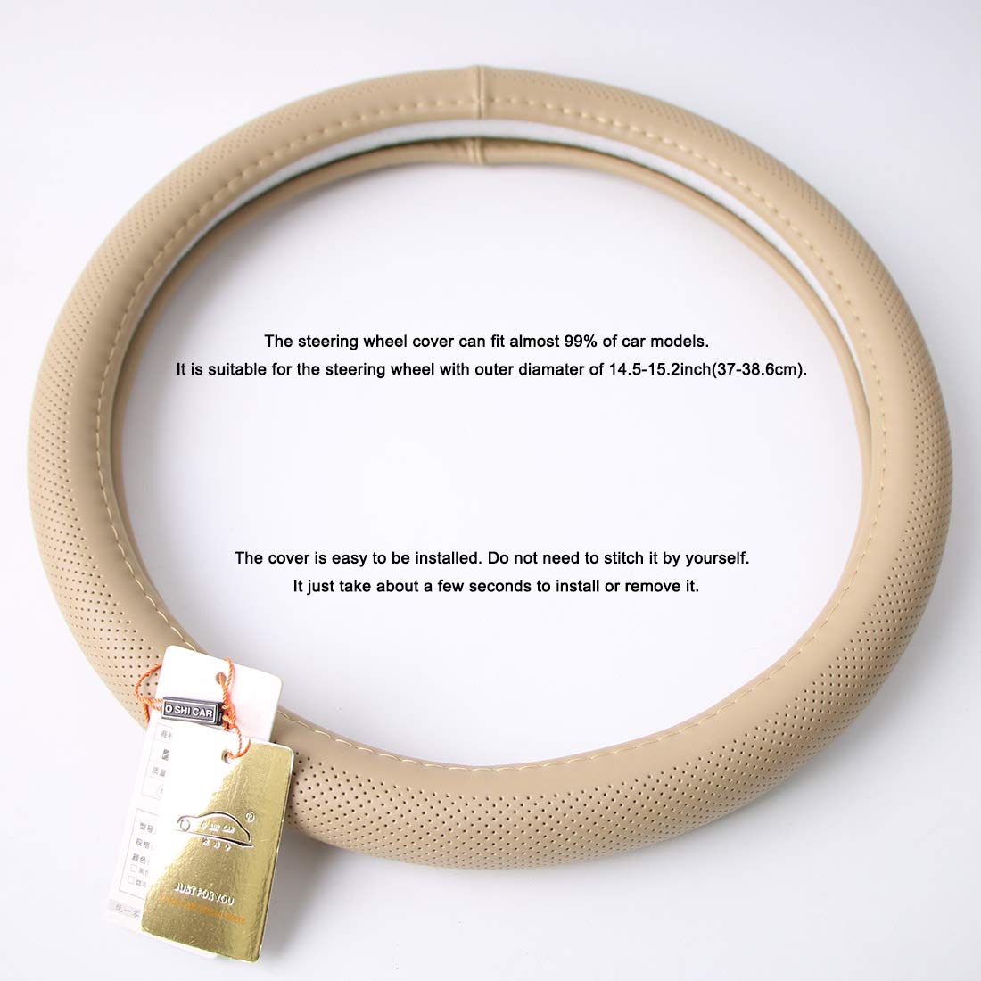 Genuine Leather Steering Wheel Cover 15