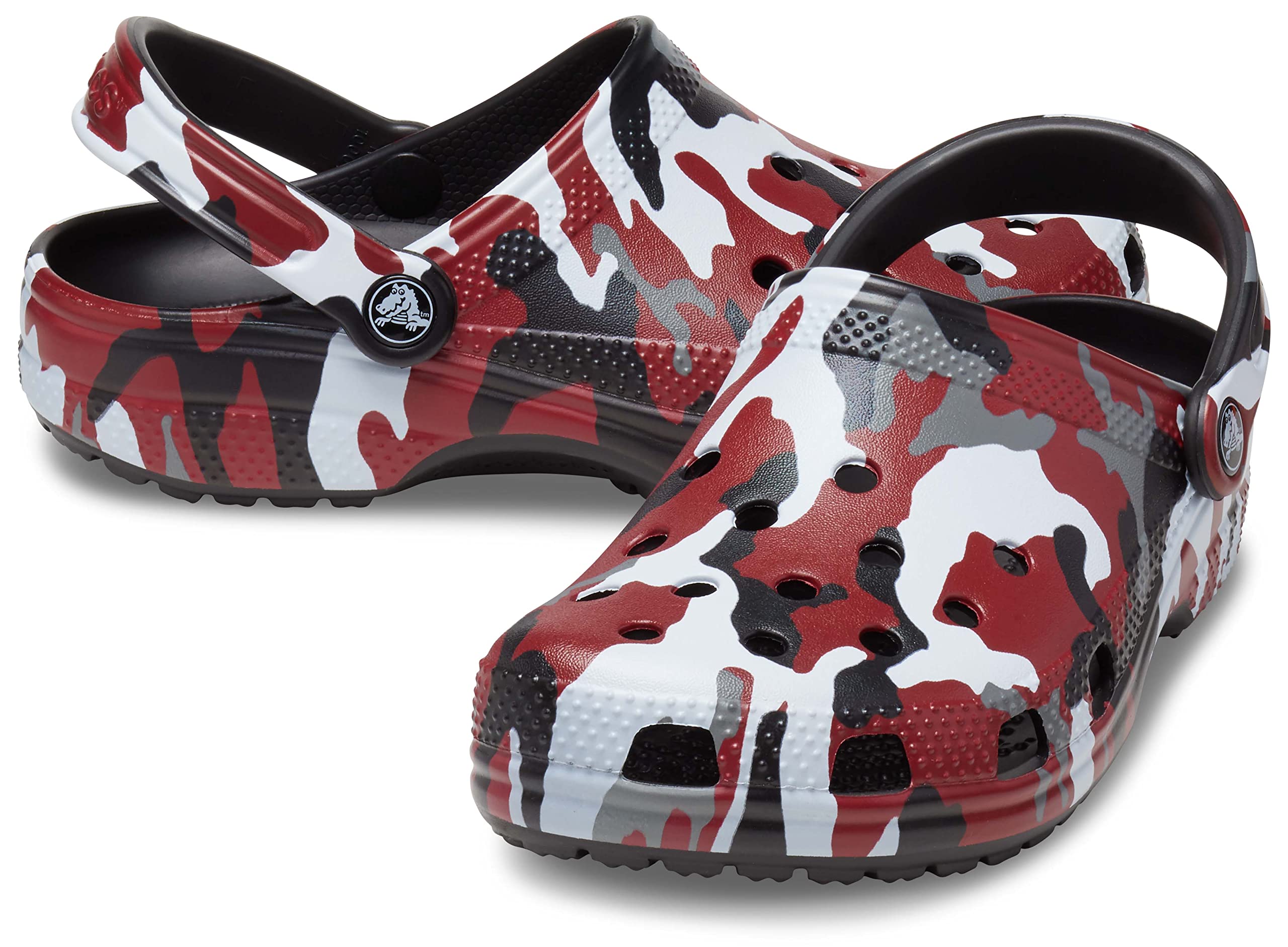Crocs Unisex-Adult Classic Printed Camo Clog - Lightweight Comfortable Slip-On Shoes for Men & Women - Perfect for Indoor, Outdoor, Beach & Garden Wear