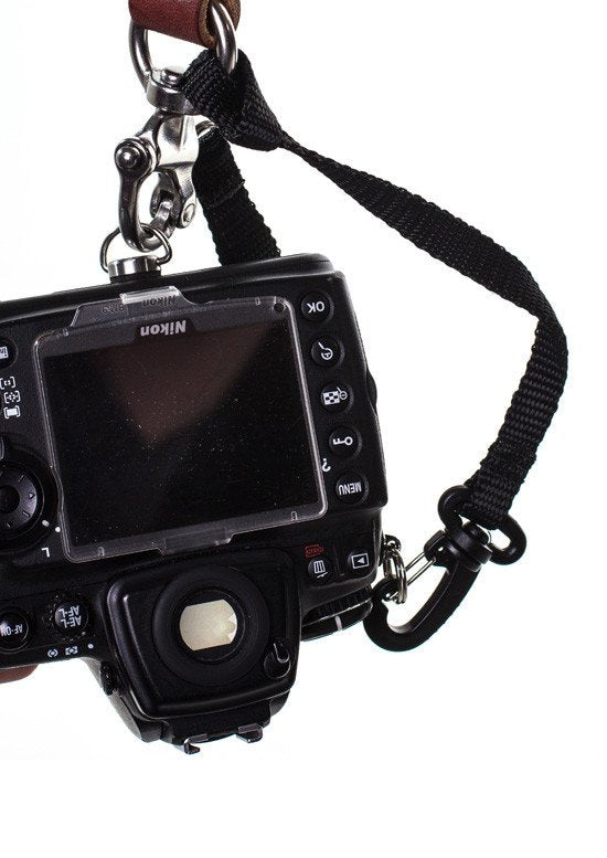 HoldFast Gear Money Maker Two Camera Harness - Black Hardware (English Bridle, Chestnut, Small) | Dual Camera Strap for Photographers & Videographers | Perfect for Weddings, Events & Outdoor Shoots