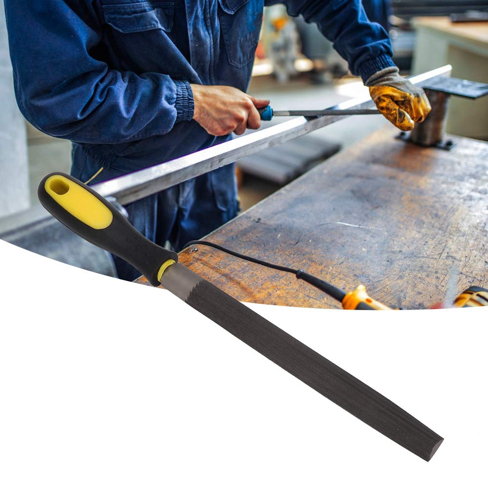 **8 Inch Semi Round Hand Rasp File Set with Rubber Grip - Coarse Metal File Tools for Woodworking, Metalworking & DIY Projects - Perfect for Shaping, Smoothing & Finishing Wood & Soft Metals**
