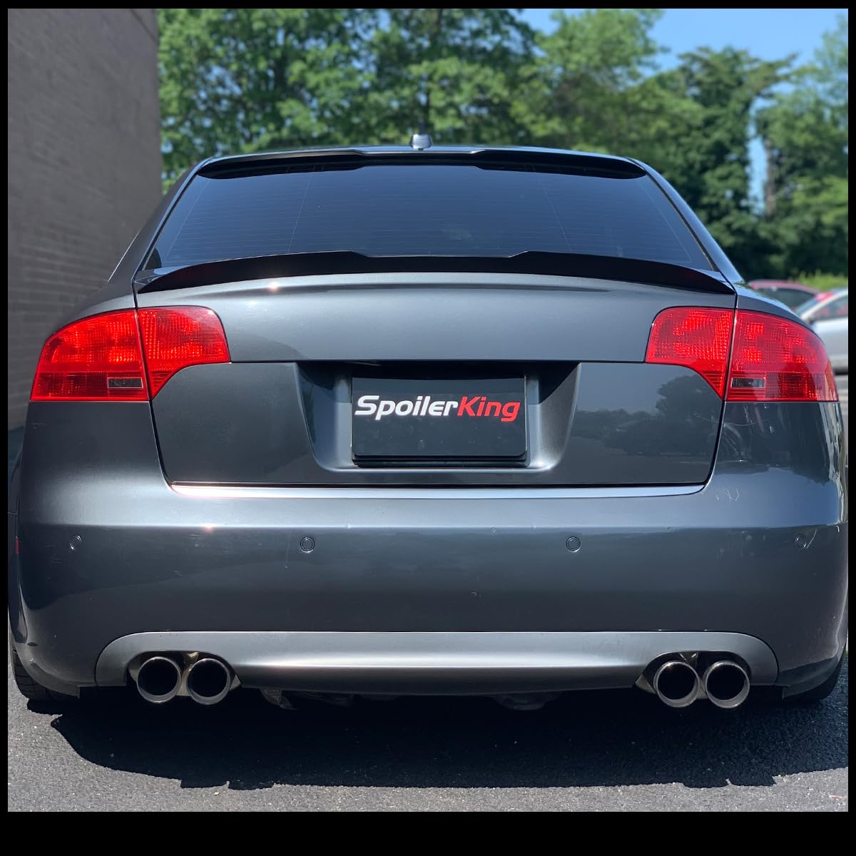 SpoilerKing Trunk Lip Spoiler with Center Cut (284GC) for Audi A4 2006-2008 - Enhance Style & Aerodynamics for Sedans