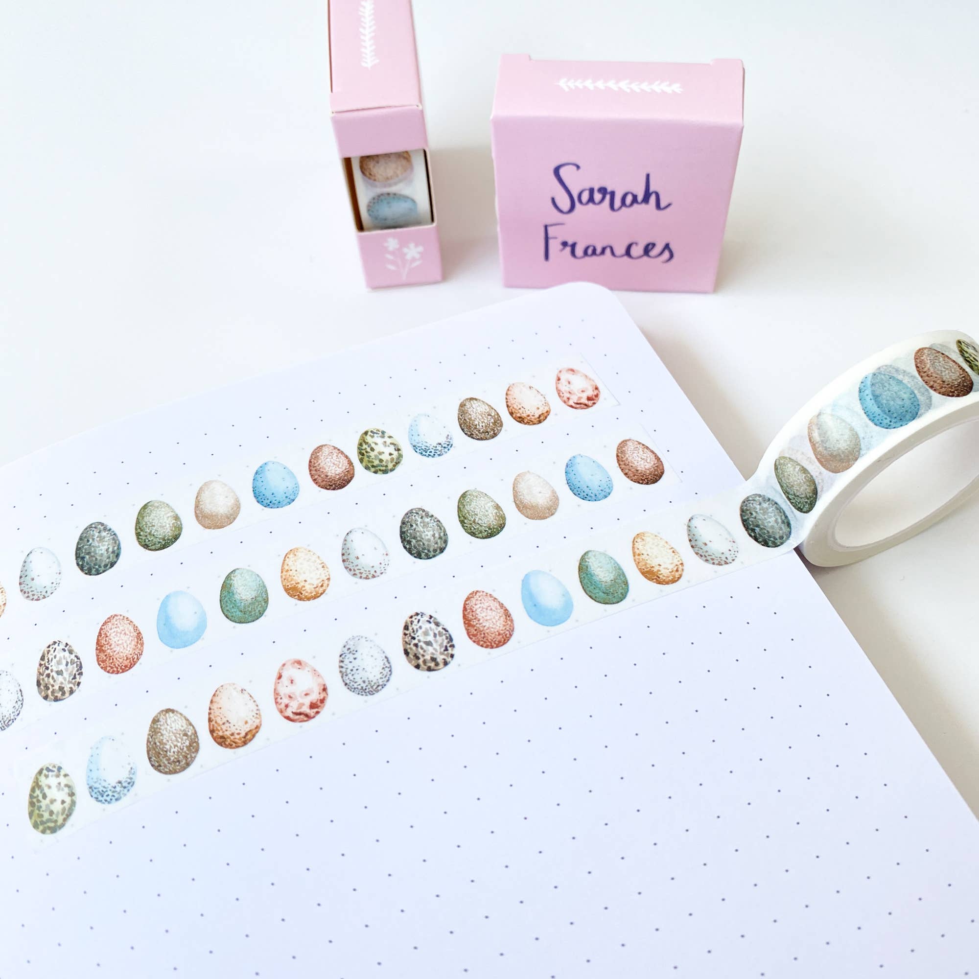 British Birds' Eggs Washi Tape - Vintage Style Decorative Paper Tape for Scrapbooking, Journaling, Gift Wrapping & DIY Crafts - Perfect for Home Decor, Stationery & Art Projects