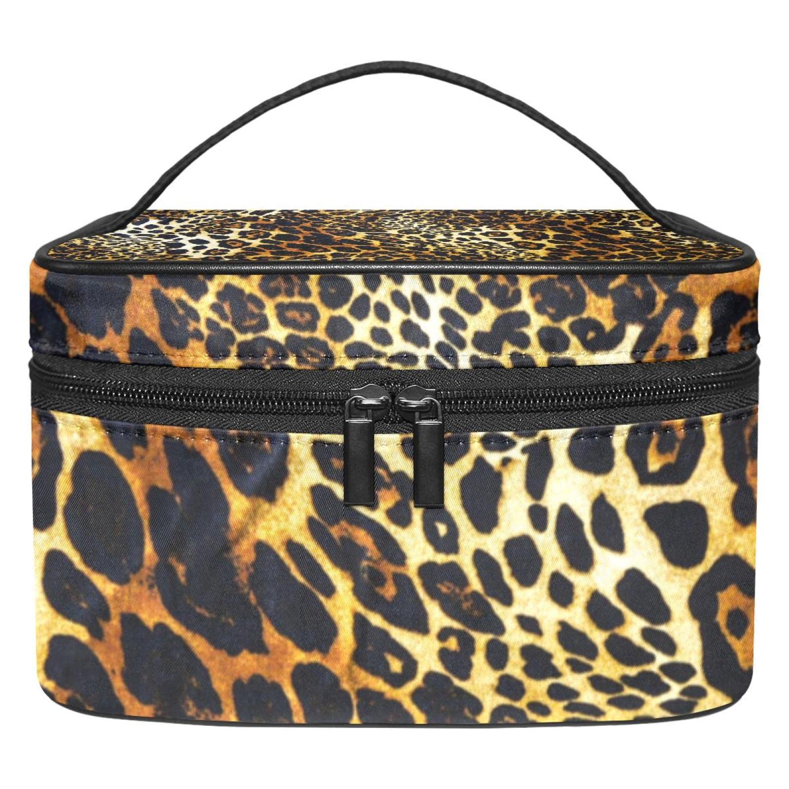 LORVIES Leopard Cosmetic Bag - Travel Toiletry Organizer for Women | Makeup & Essentials Storage