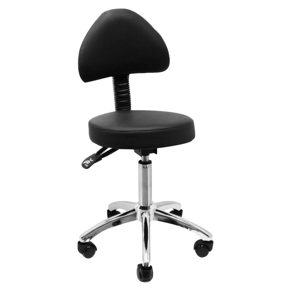 Premium Hydraulic Adjustable Height Rolling Stool with Footrest - Ergonomic Office Chair for Dentists, Barbers & Tattoo Artists - Heavy Duty Swivel Rolling Stool RSWB601/2 for Salon, Clinic & Workshop Use
