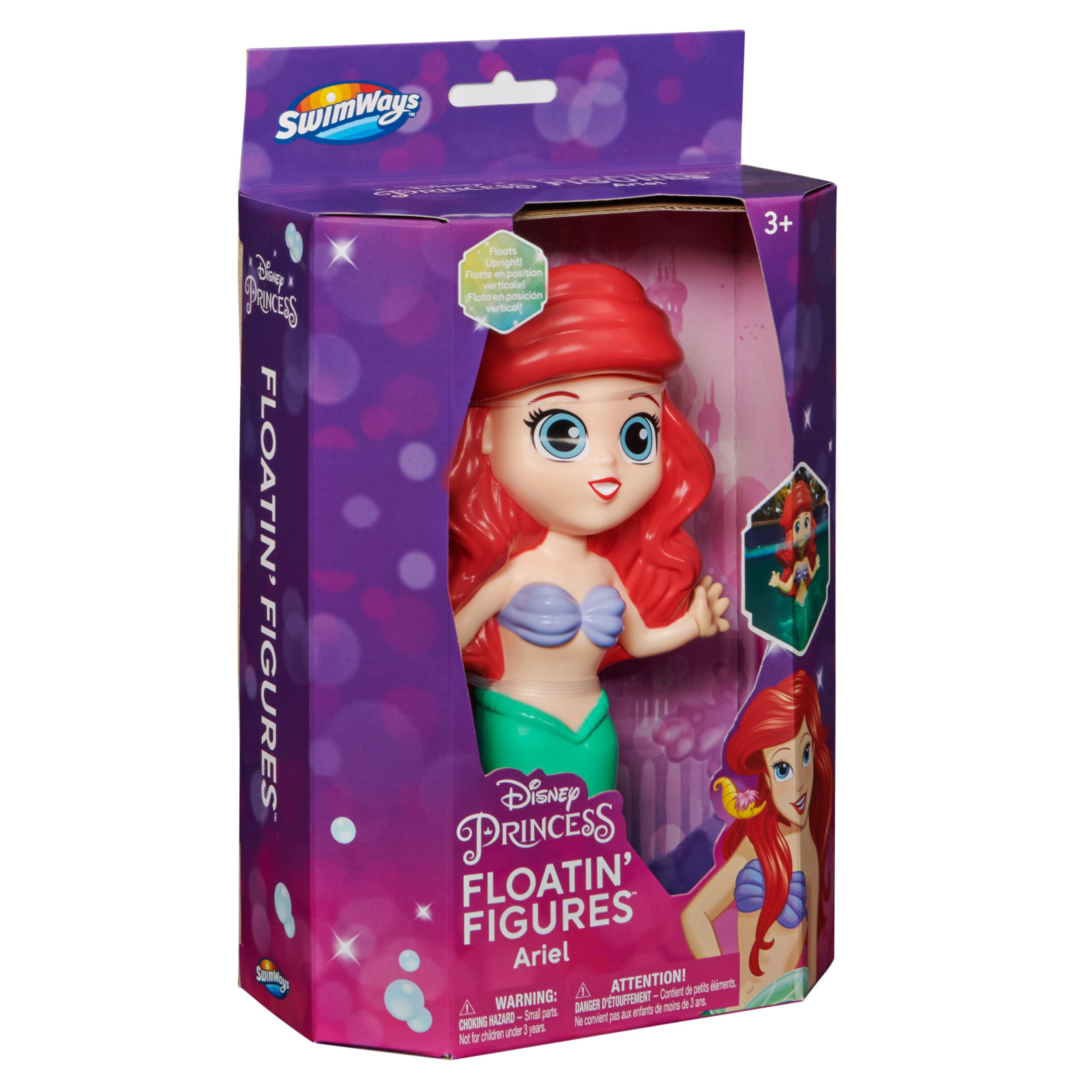 **Disney Princess Ariel Floatin' Figures - Kids Pool Toys & Swimming Pool Accessories for Ages 3+ | Little Mermaid Party Supplies & Water Toys for Summer Fun**