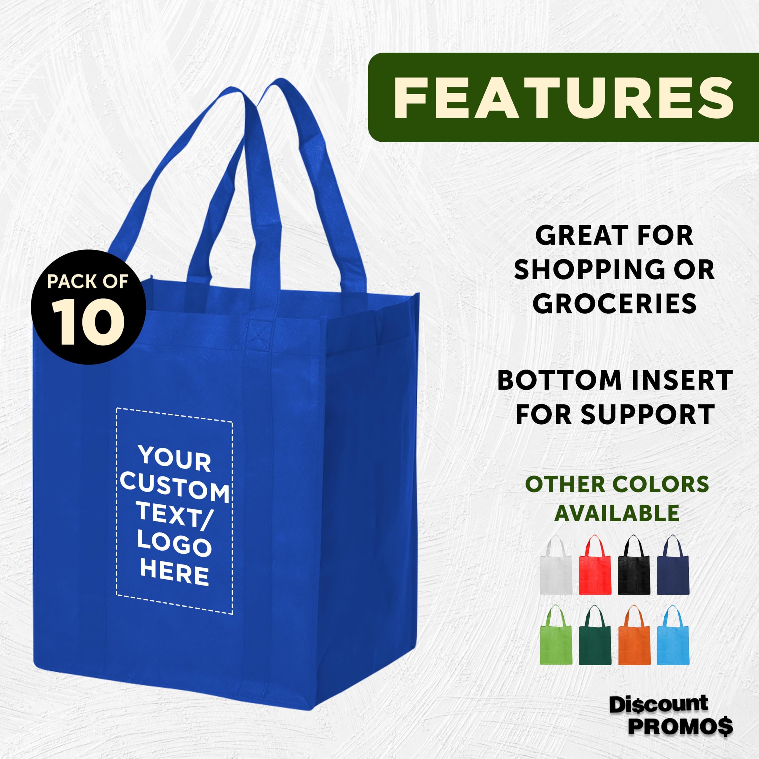 Eco-Friendly Reusable Grocery Tote Bag - Foldable Shopping Bags for Groceries, Farmers Market & Travel | Compact & Durable
