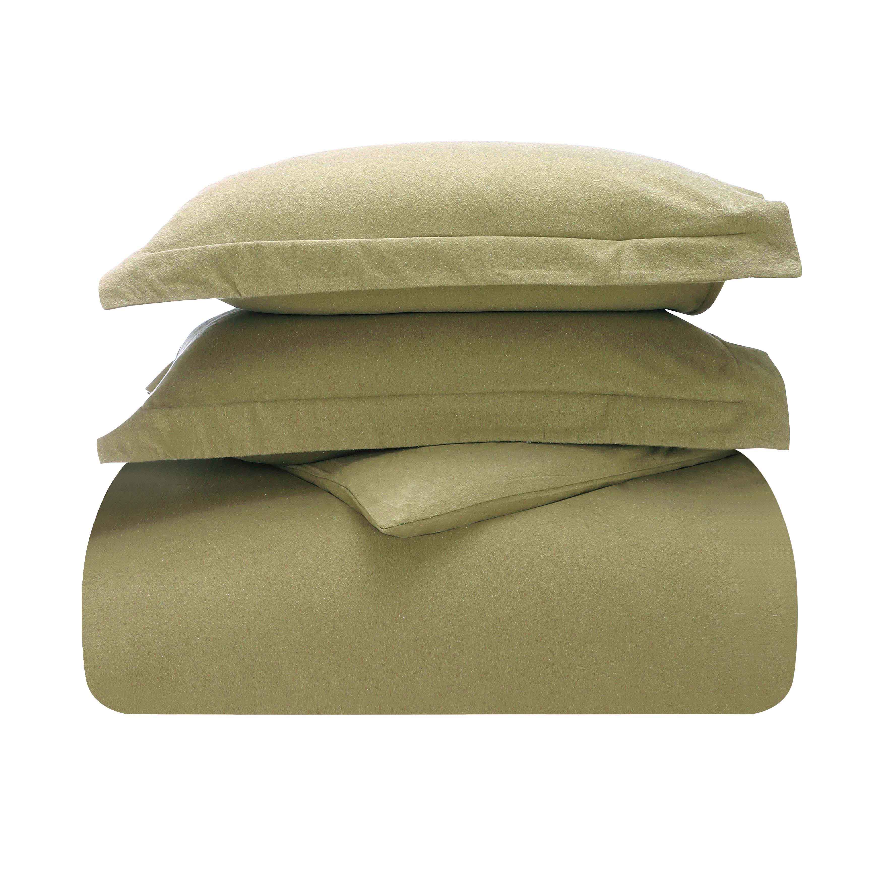 Premium Rome Flannel Cotton Solid Brushed Duvet Cover Set - Soft & Cozy Queen/King Size Bedding for Winter Warmth & Comfort