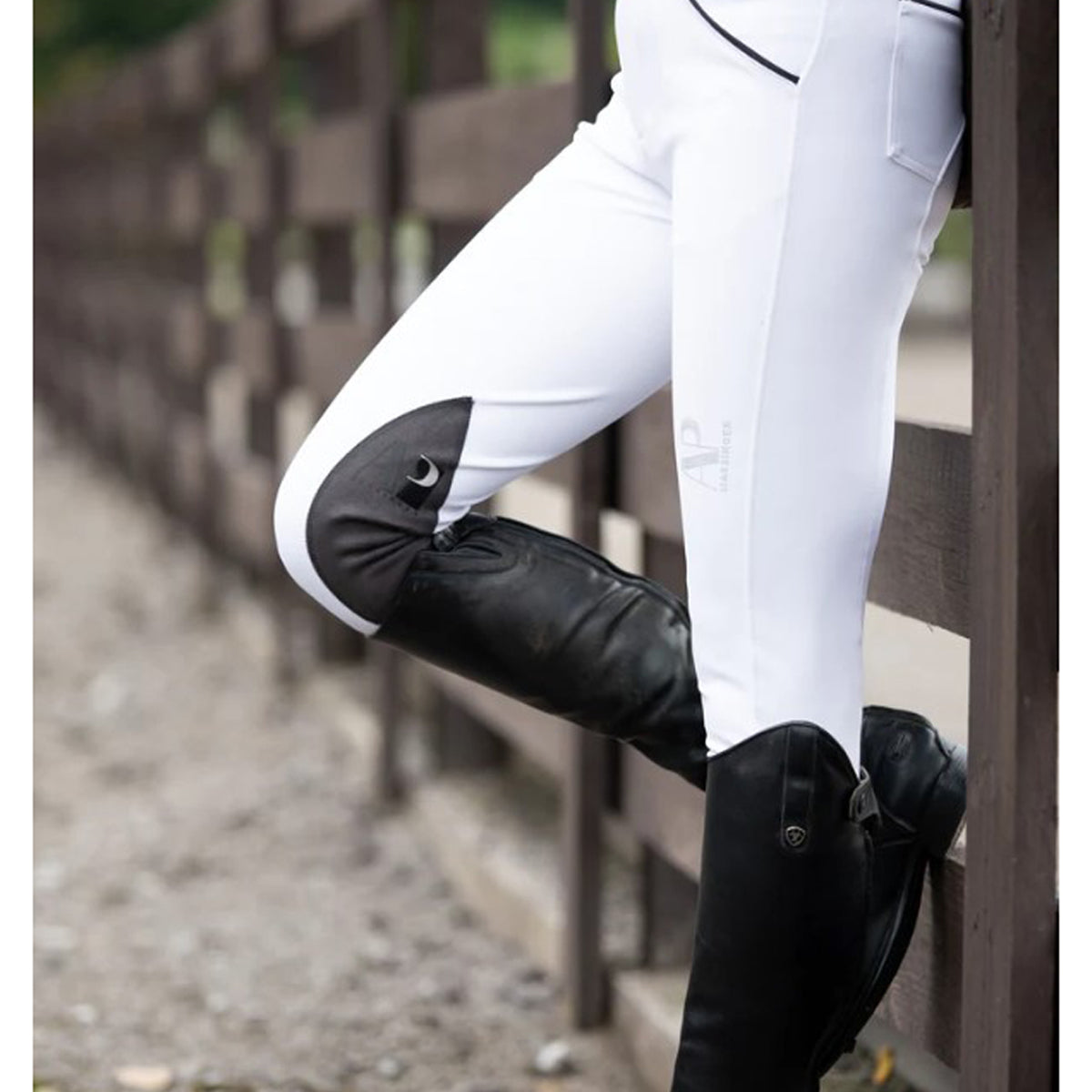 AP Hassinger The Jumper Knee Patch Breeches - Equestrian Riding Pants for Women with Knee Grip - Perfect for Horseback Riding, Show Jumping & Dressage
