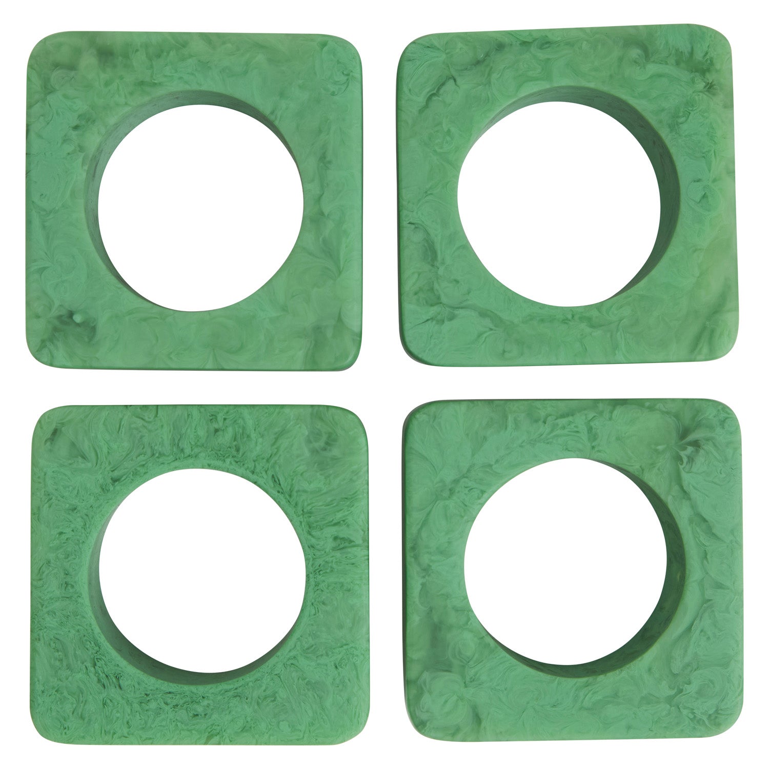 Jara Emerald Green Napkin Rings - Elegant Tableware for Weddings, Dinner Parties & Holiday Decor
