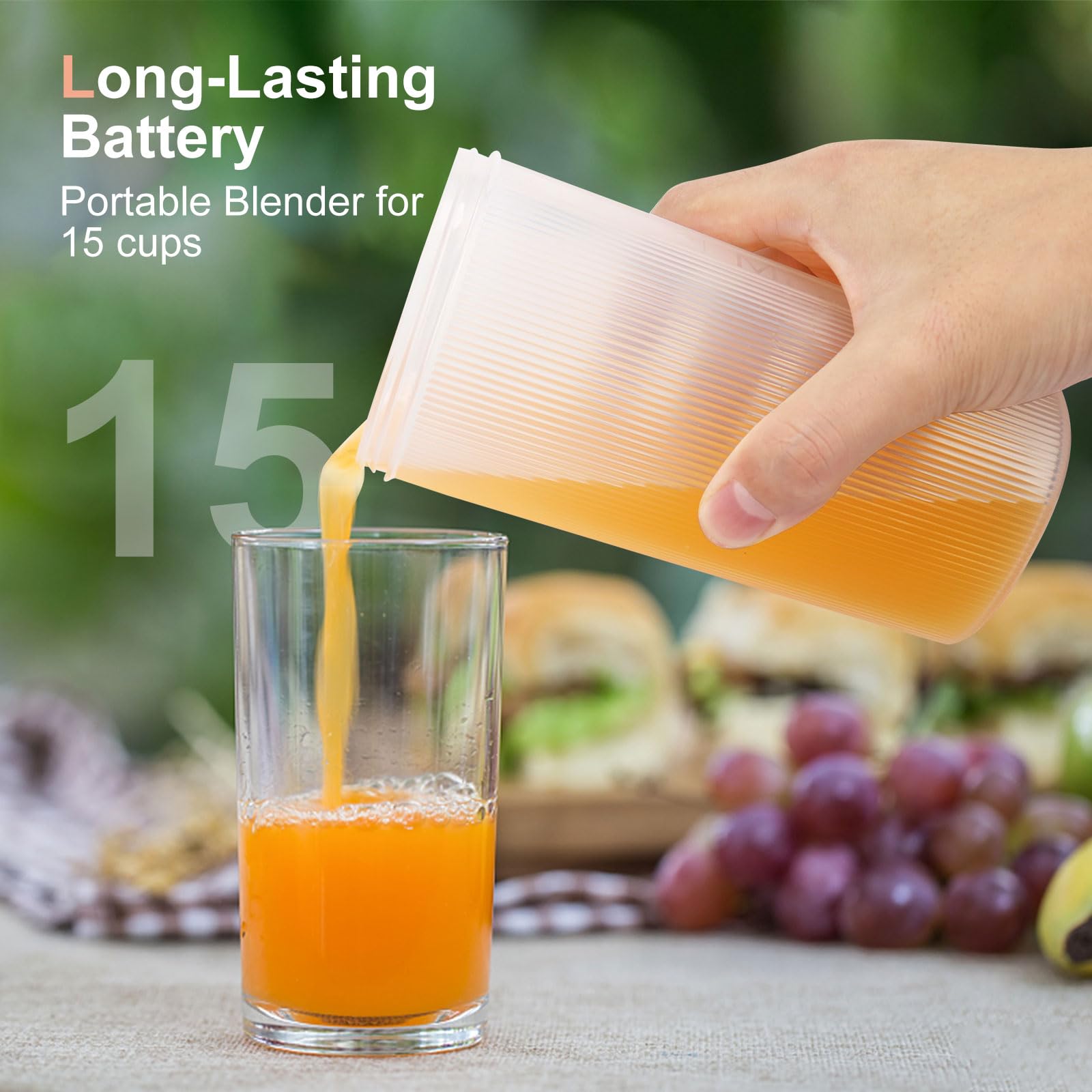 Portable Blender for Shakes & Smoothies - Mini Personal Blender with Travel Cup - Perfect for Kitchen, Gym, Office & On-The-Go Blending