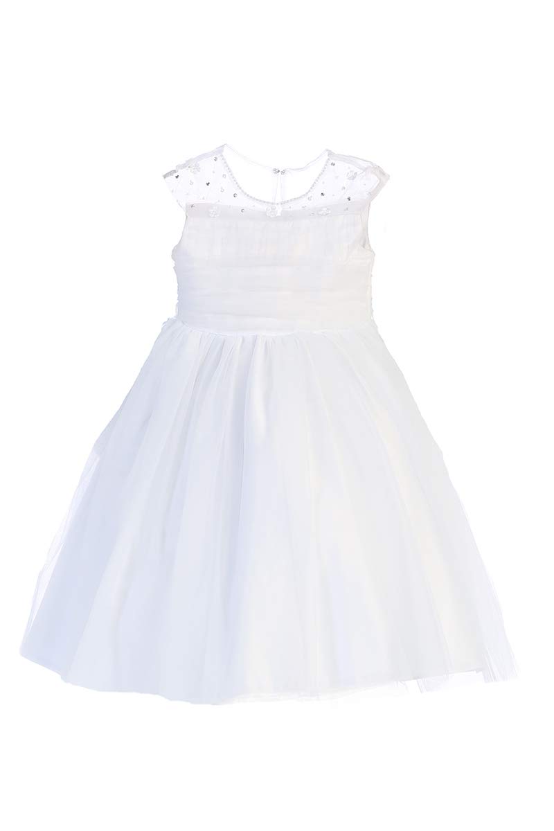First Communion Dresses for Girls Age 7-16 | White Holy 1st Communion Gown | Flower Girl Dress for Church Ceremony & Special Occasions