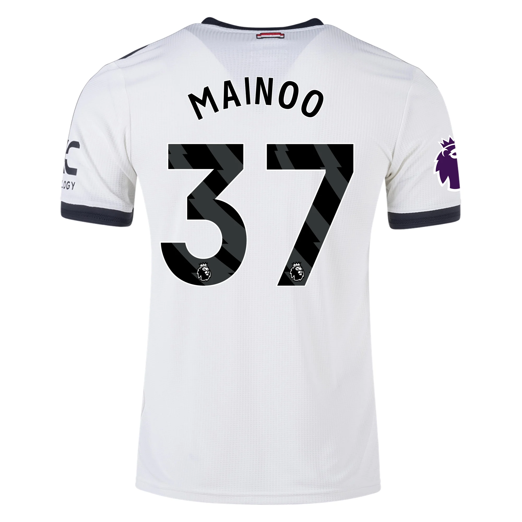 Adidas Manchester United Kobbie Mainoo Authentic Third Jersey 24/25 with EPL Patch - Off White - Official Football Shirt for Fans & Players - Perfect for Matchdays, Training & Collecting