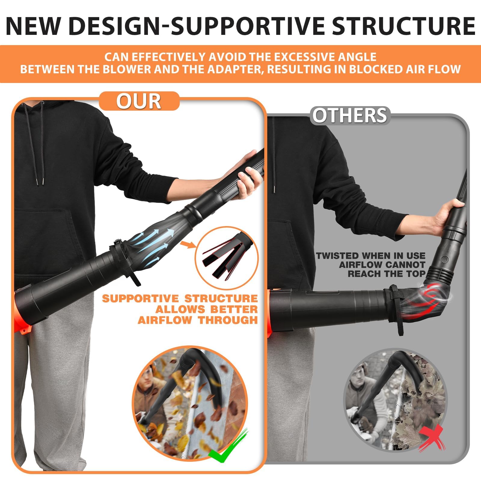 Sealegend Universal Gutter Cleaning Tool Kit - 11ft Black Leaf Blower Attachment for Ground-Level Gutter Cleaning | Perfect for Home Roof Maintenance & Fall Leaf Removal