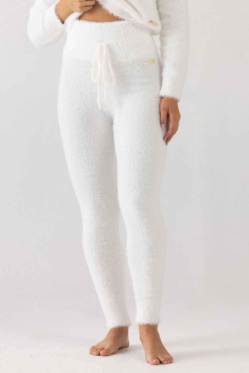 Bloch Women's Eyelash Knit Leggings - High Waisted Stretchy Yoga Pants for Workout, Lounge & Everyday Wear