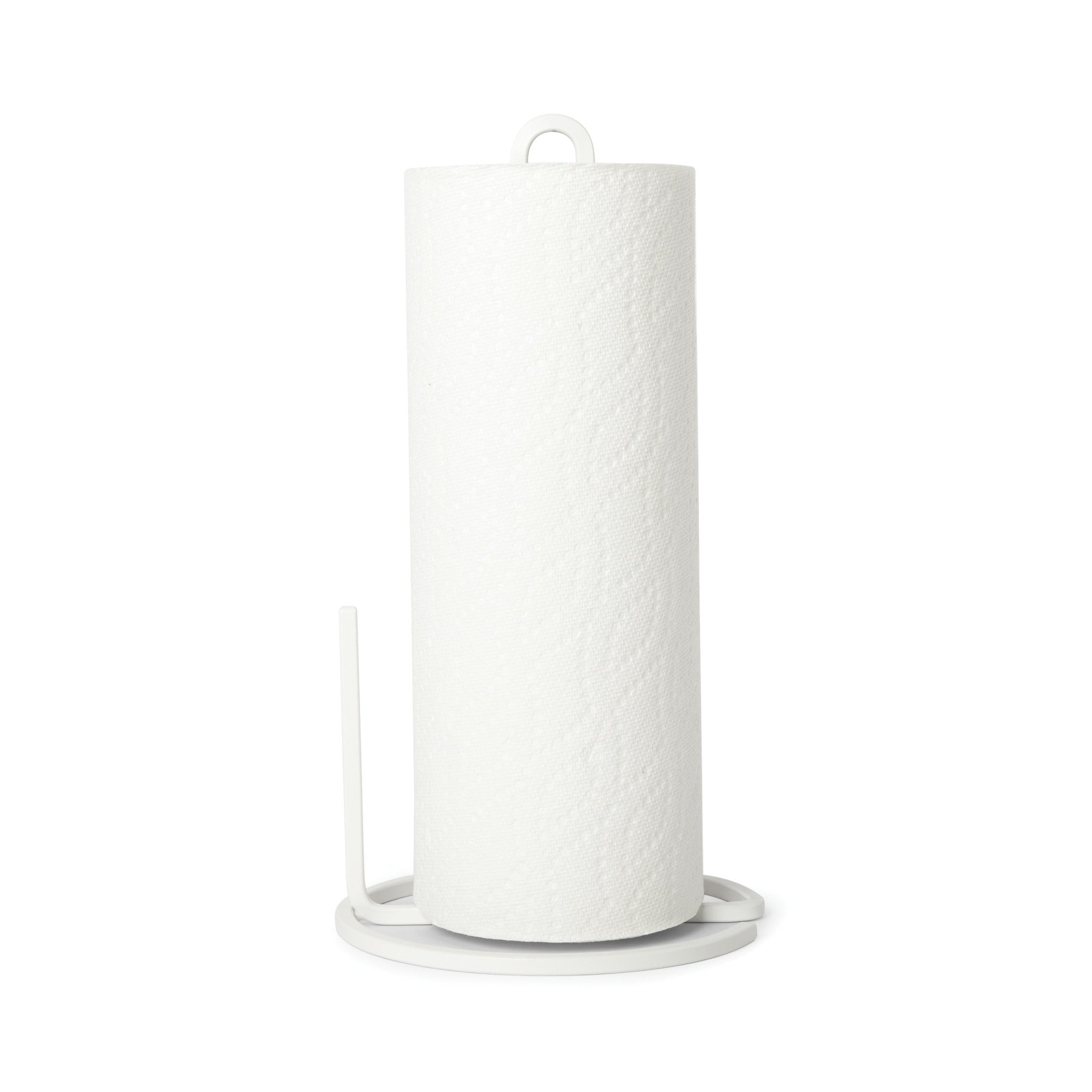 Stainless Steel Squire Paper Towel Holder - Wall Mount or Countertop, Rustproof & Durable for Kitchen, Bathroom, Office - Easy One-Hand Dispensing