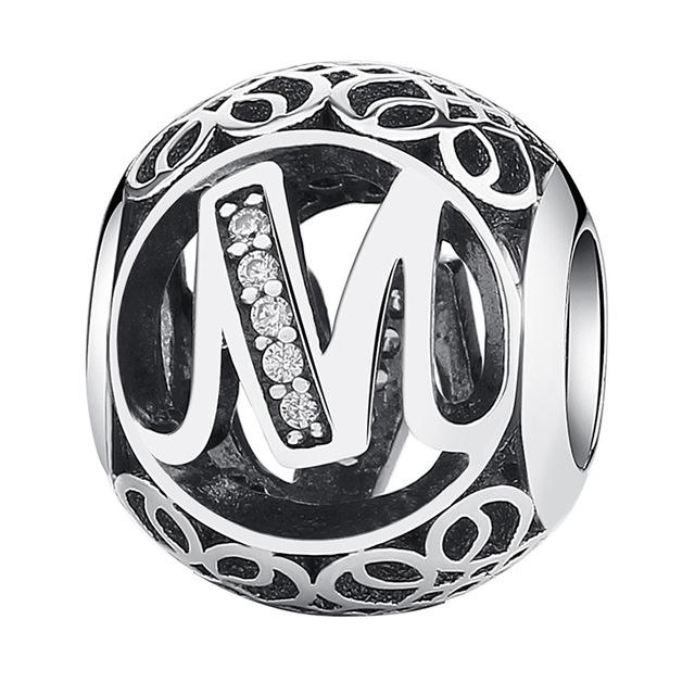 925 Sterling Silver Vintage Alphabet Letter Beads for DIY Charm Bracelets - Perfect for Jewelry Making, Personalized Gifts & Craft Projects