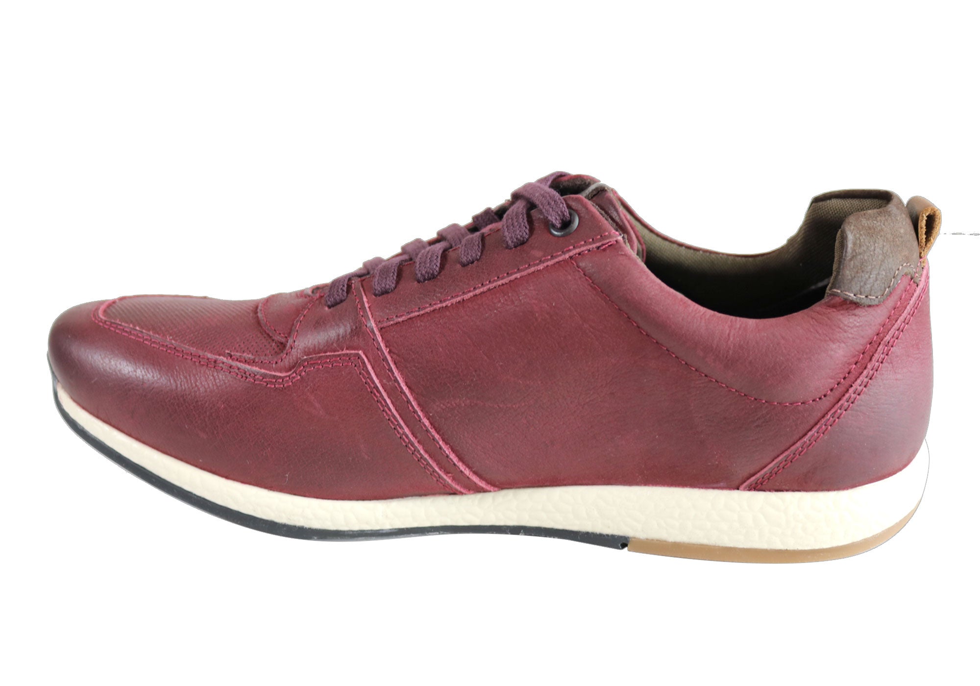 Ferricelli Oscar Men's Genuine Leather Lace-Up Casual Shoes - Handcrafted in Brazil - Perfect for Office, Dating & Everyday Wear