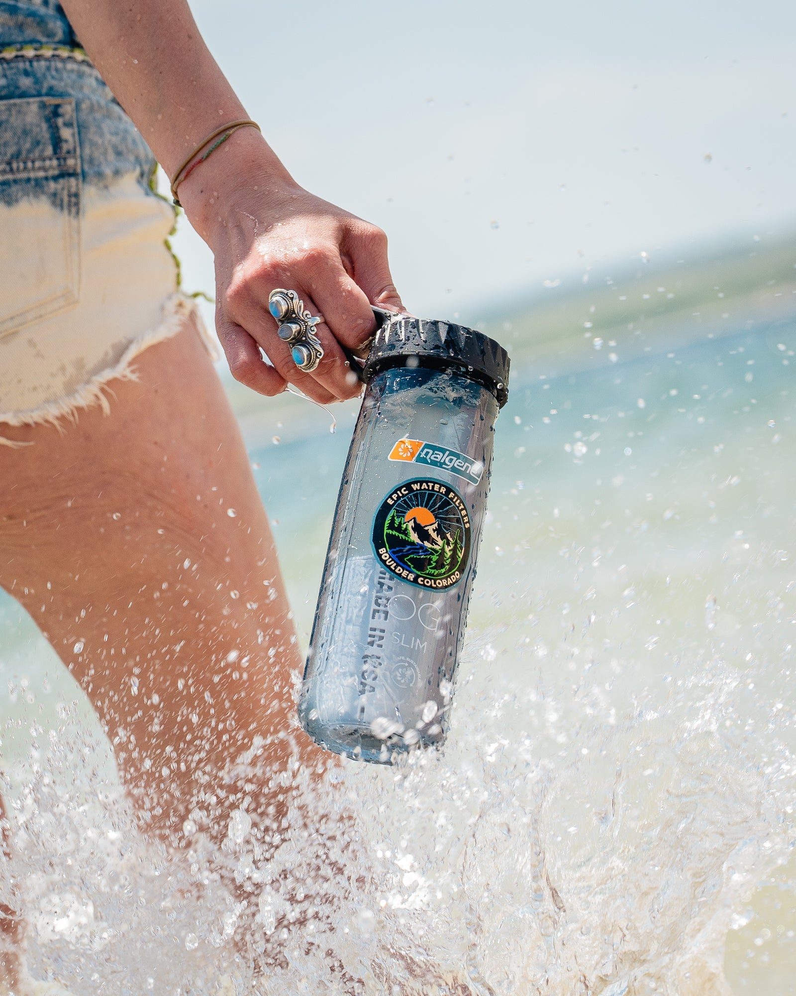Nalgene OG Slim 24 oz Water Bottle - BPA-Free, Leak-Proof & Durable for Hiking, Gym & Outdoor Adventures