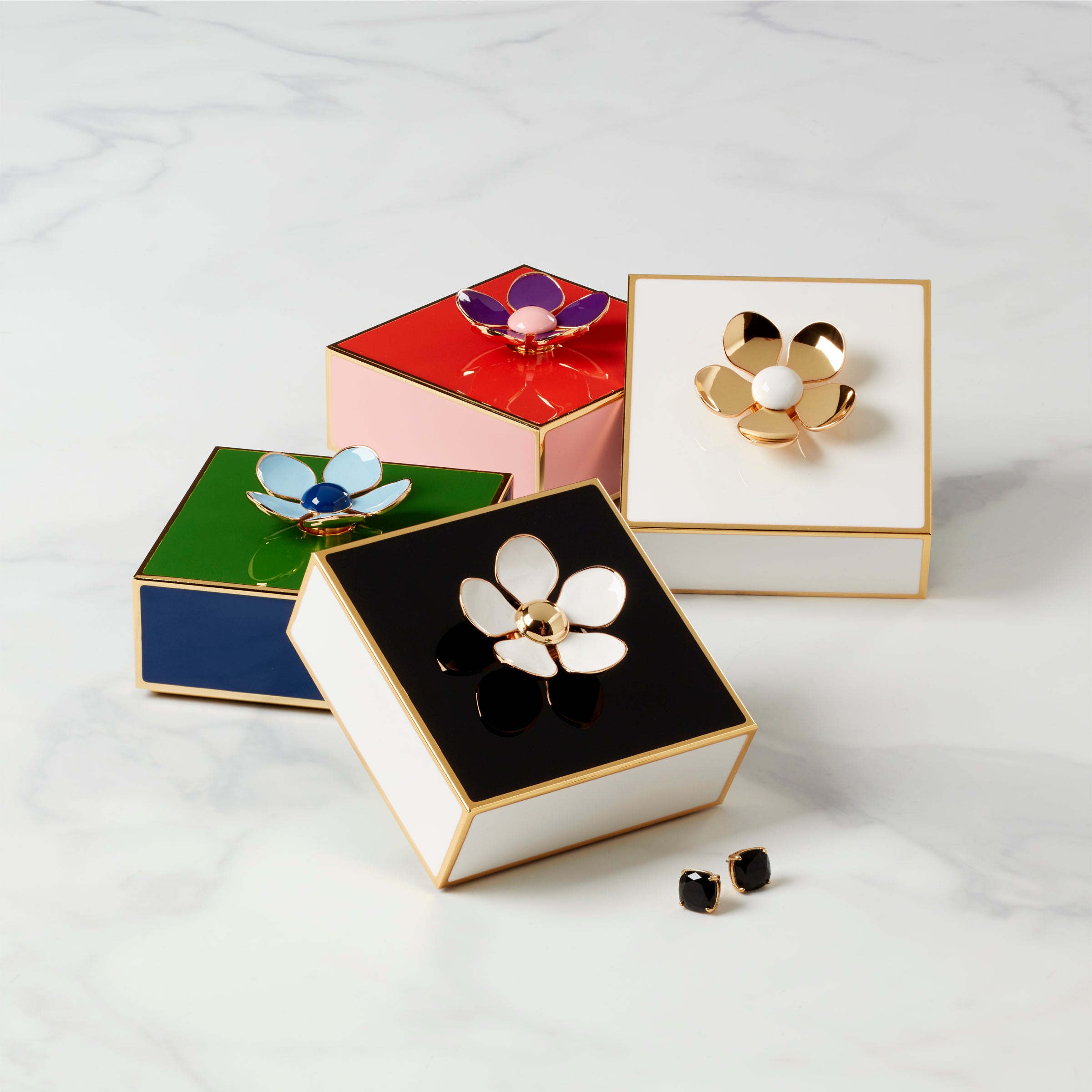Make It Pop Floral Gift Box in Green & Navy - Perfect for Birthday Presents, Wedding Favors, and Home Decor