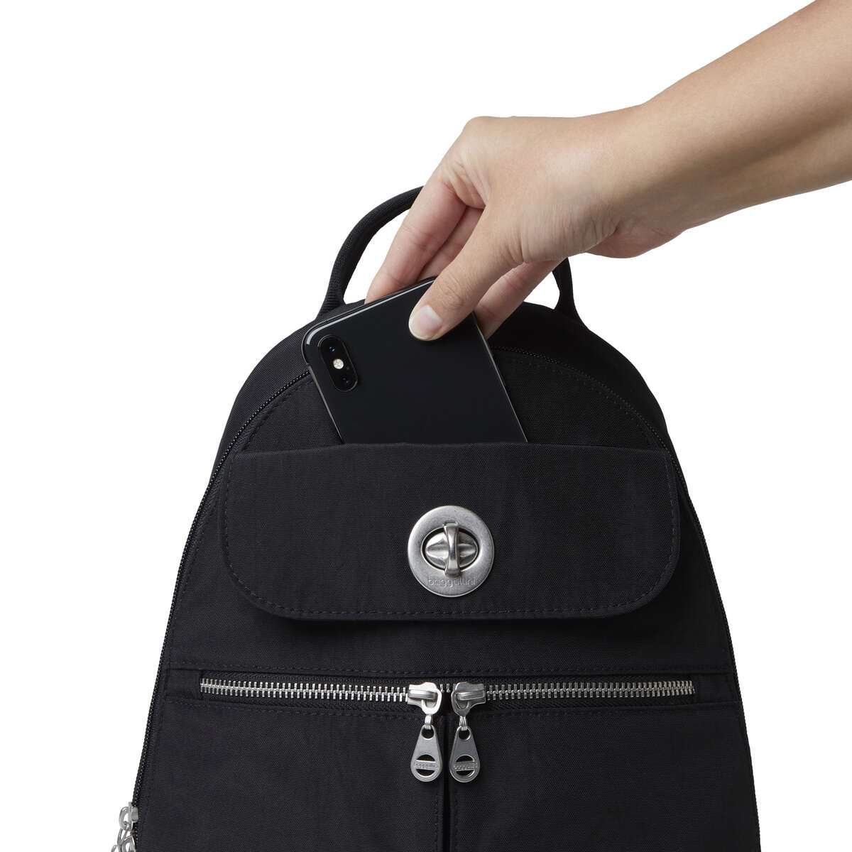 Baggallini Naples Convertible Backpack - Stylish & Versatile Travel Bag for Women, Crossbody to Backpack Conversion - Perfect for Commuting, Work, Travel & Everyday Use