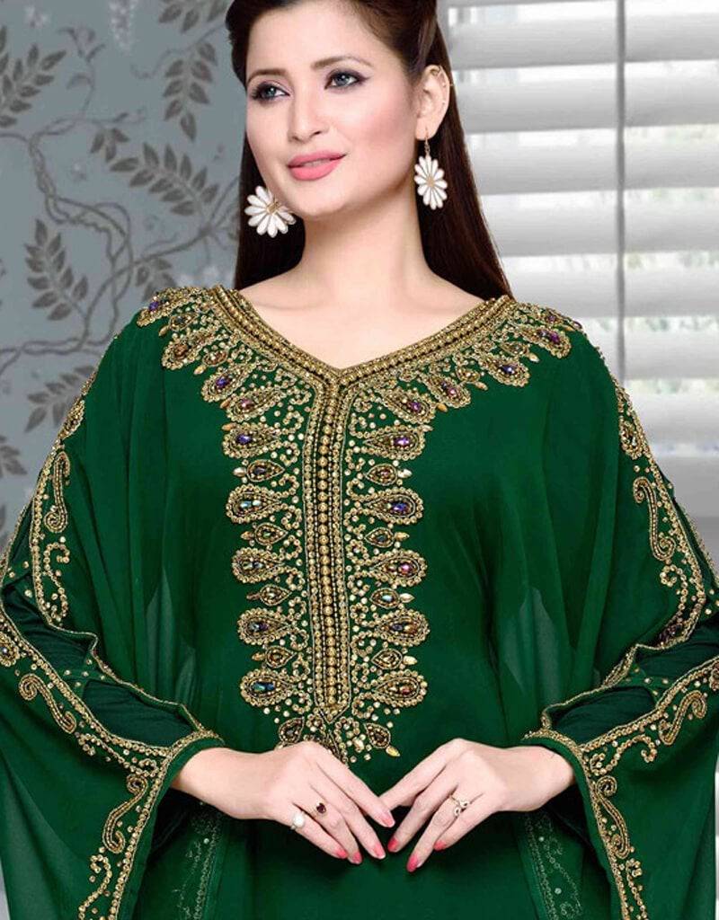 Bell Sleeve V Neck Kaftan Dress for Women - Flowy Boho Maxi Dress with Side Slits - Perfect for Beach, Vacation, and Summer Outfits