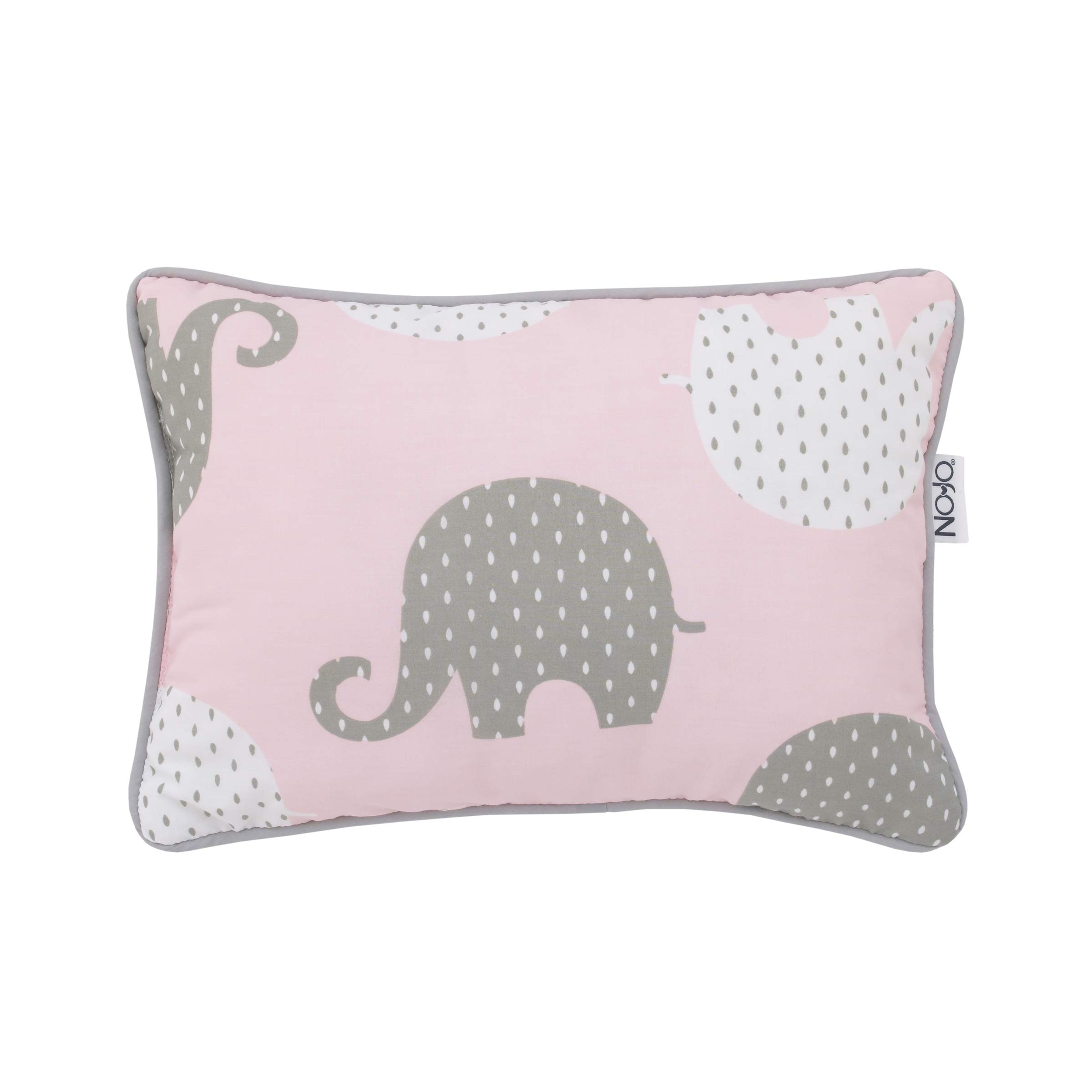 NOJO Dreamer Pink & Grey Elephant 8-Piece Comforter Set - Soft Bedding for Kids' Room, Nursery Decor, Baby Shower Gift Idea