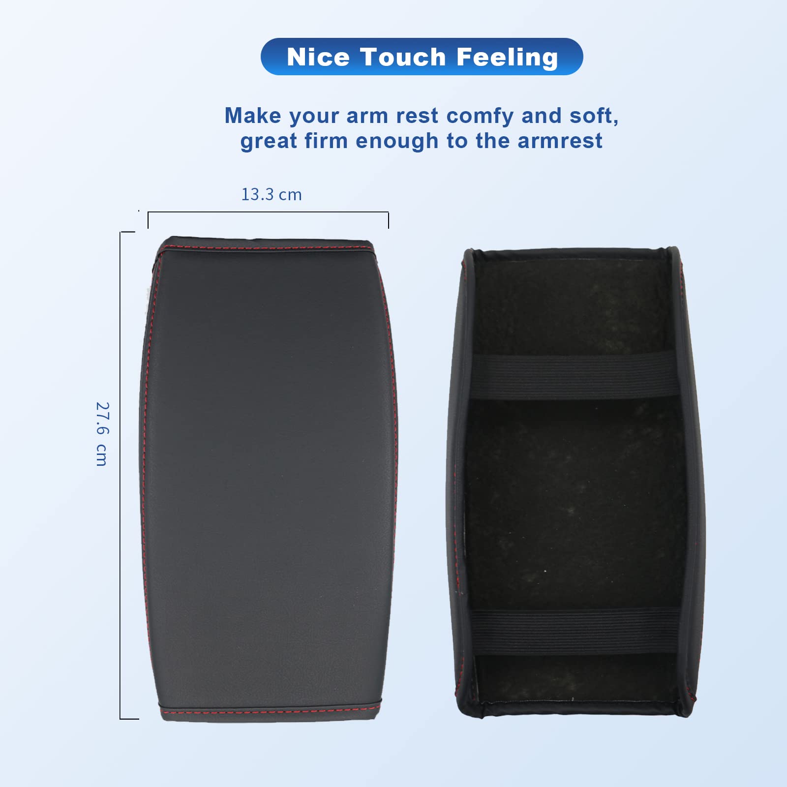 2022-2023 Santa Cruz Pickup Truck Center Console Cover - Premium Leather Armrest Protector & Seat Box Cover - Interior Accessories for Hyundai Santa Cruz (Black) - Perfect for Road Trips & Daily Commute Protection