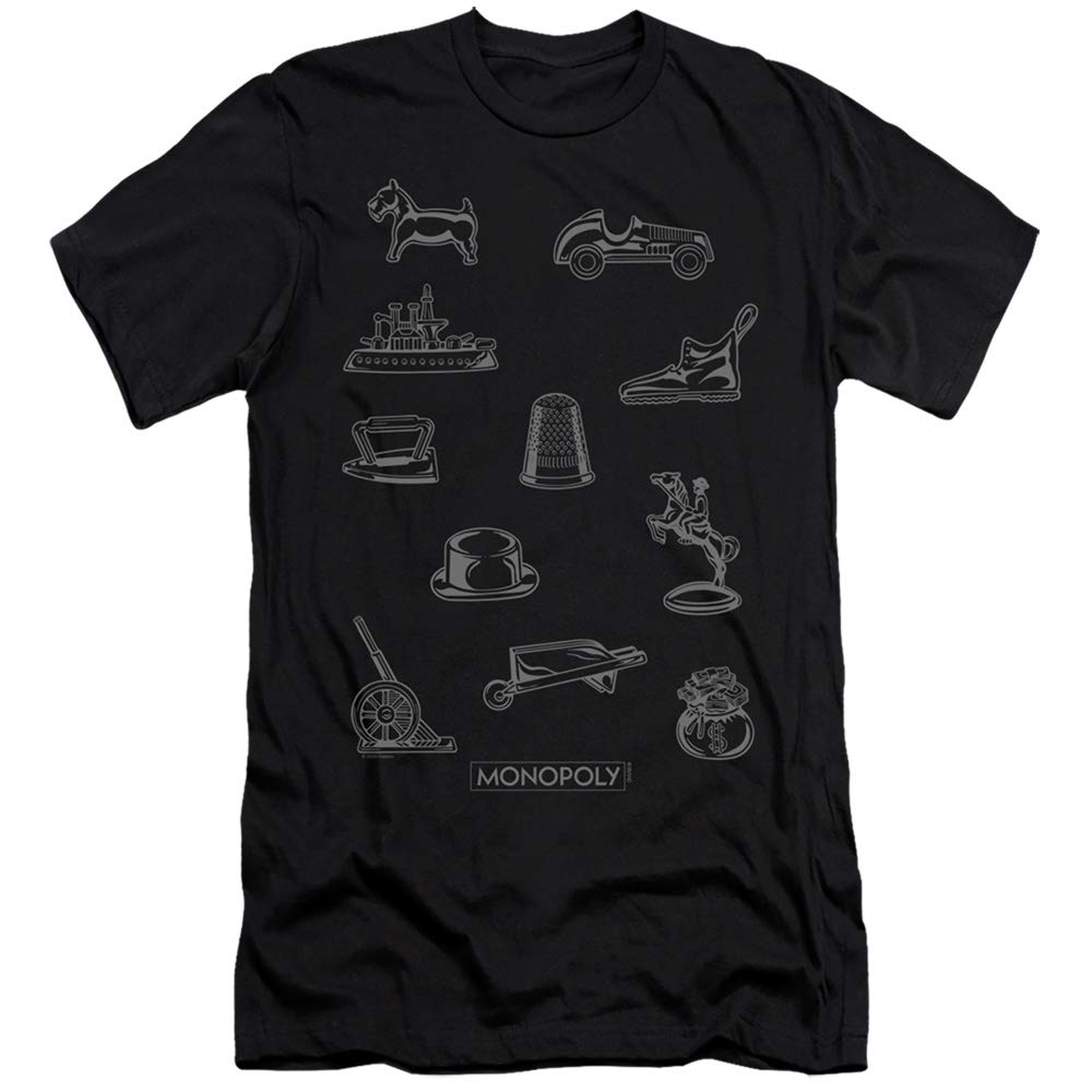 Monopoly Token Unisex Adult Canvas T-Shirt for Men & Women - Casual Wear, Game Nights & Themed Parties