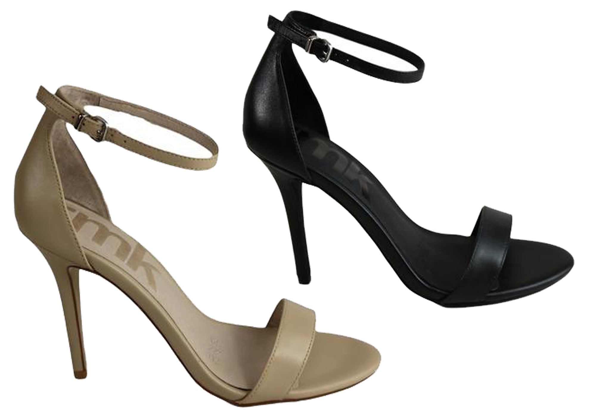 RMK Karina Women's Leather High Heel Stiletto Sandals - Elegant Open Toe Party Shoes for Weddings, Evening Events & Date Nights
