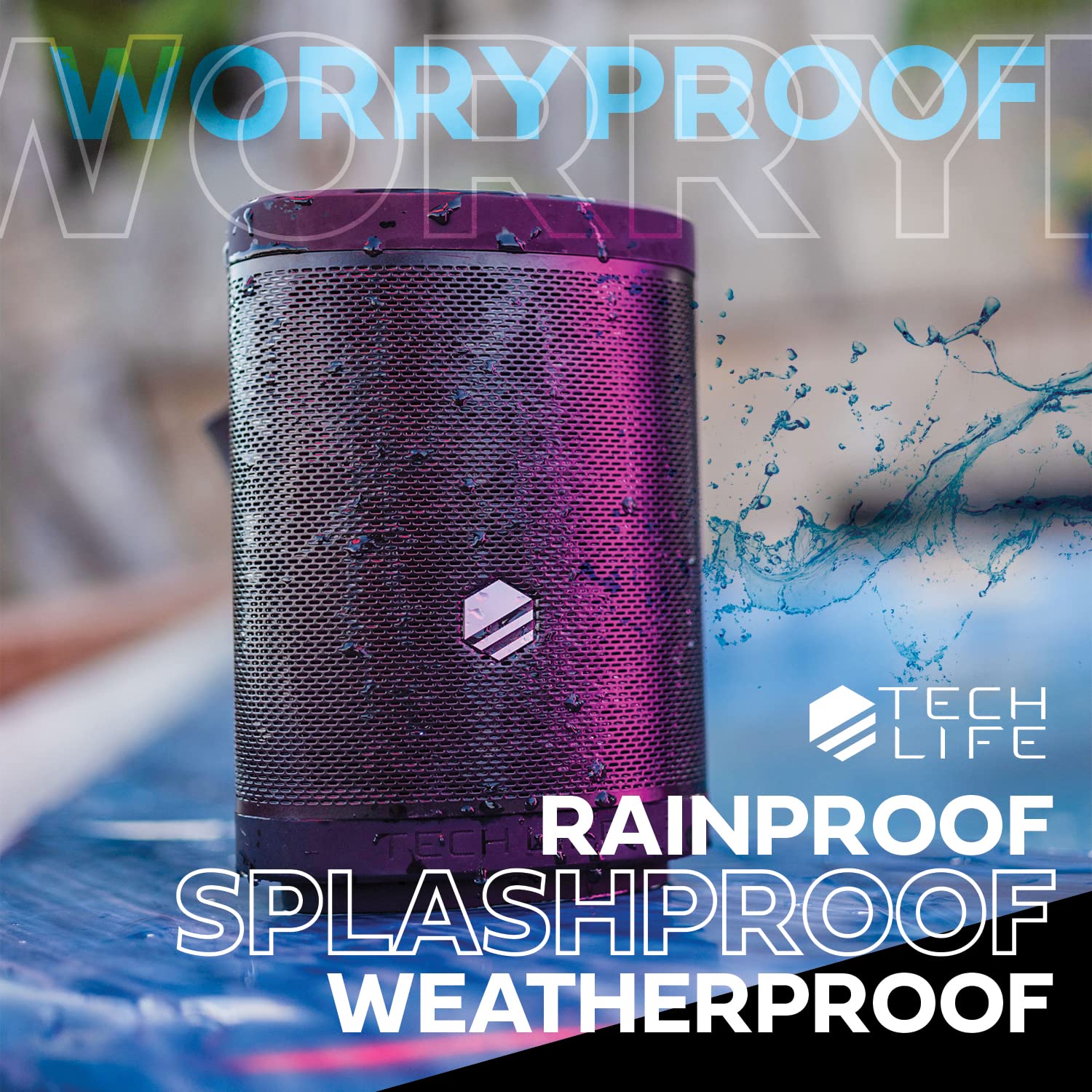 Premium Portable Bluetooth Speaker - Waterproof Outdoor Party Speaker with Powerful Bass, Crystal Clear Sound & 12-Hour Battery Life - Perfect for Pool Parties, Beach Trips, Camping & Home Entertainment