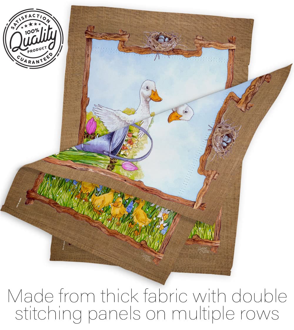 Duck & Duckies Garden Flag Set - 28x40 Inch Vertical Decor for Outdoor