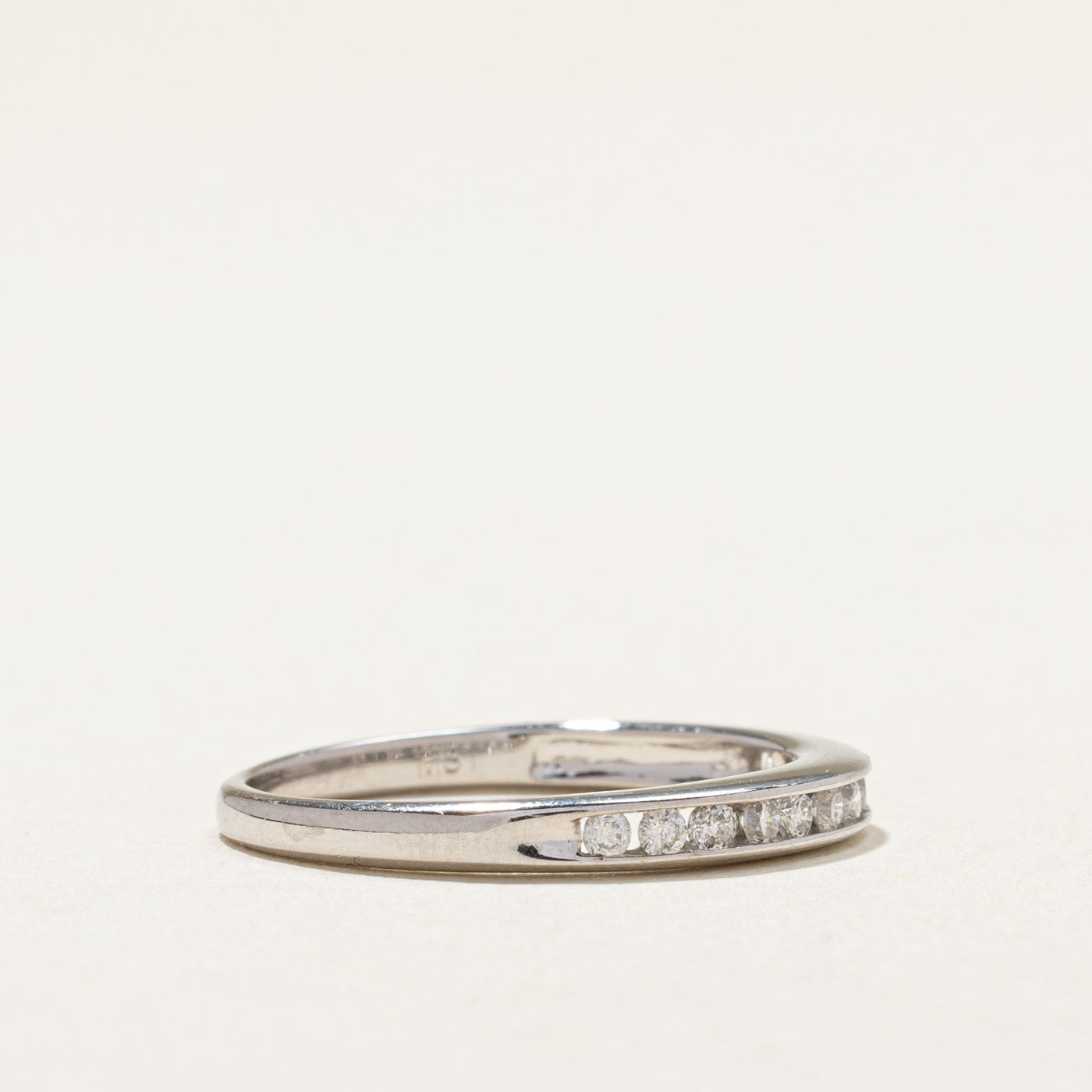 Channel Set Semi Eternity Diamond Ring 0.18ctw - Size 5.5 - Wedding Band, Anniversary Gift, Engagement Ring for Women - Perfect for Proposals, Bridal Jewelry & Special Occasions