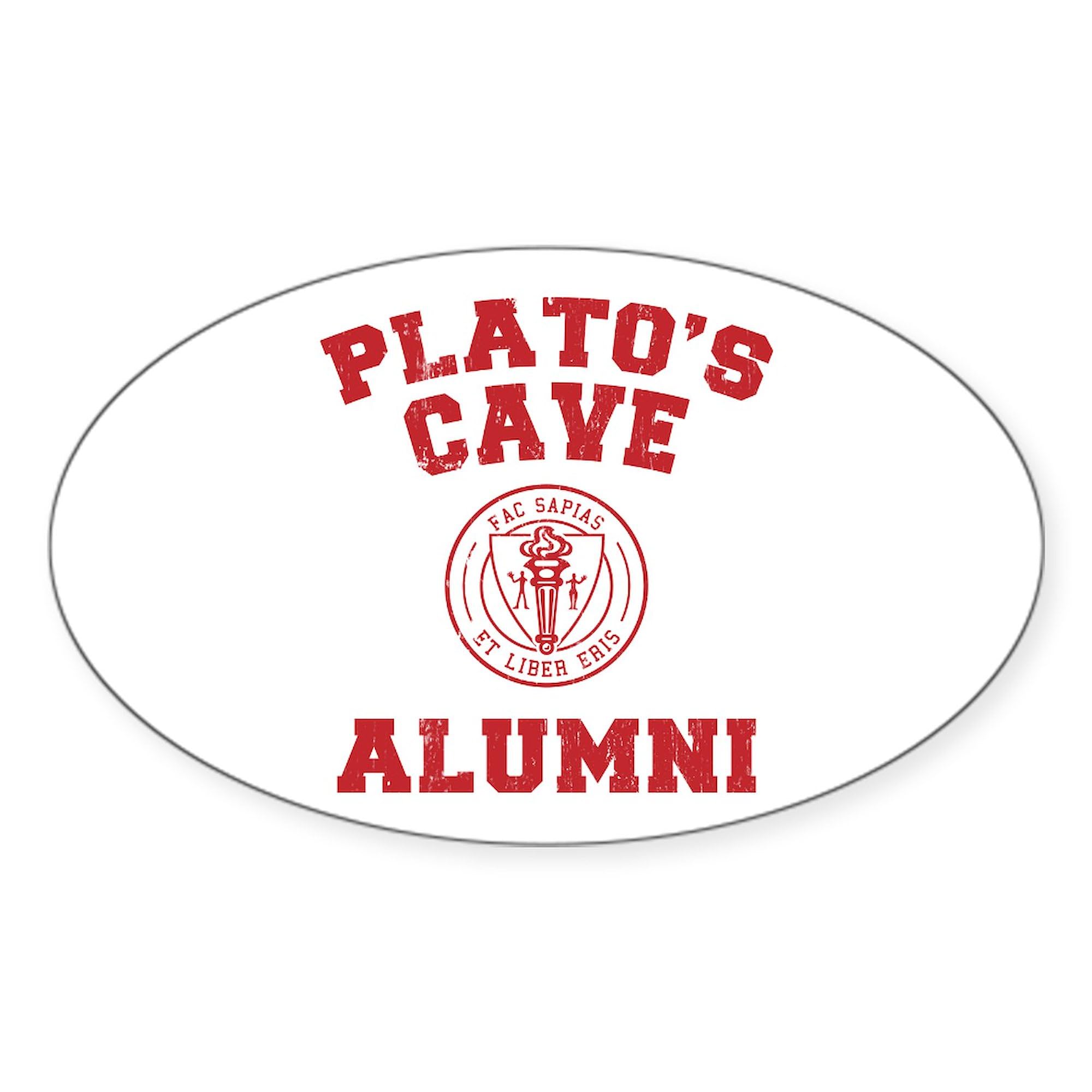Plato Oval Car Bumper Sticker - Waterproof Vinyl Decal for Vehicles