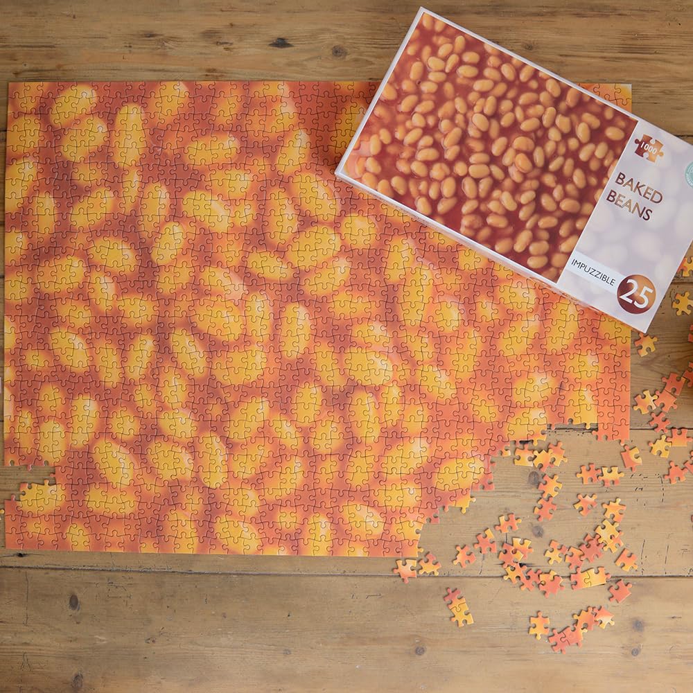 1000 Piece Baked Beans Jigsaw Puzzle - Extra Hard Adult Puzzle Challenge - 19.7