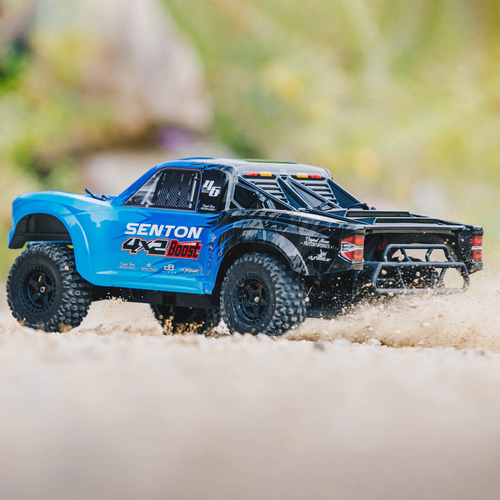 ARRMA 1/10 SENTON 4X2 Boost MEGA 550 Brushed Short Course RC Truck RTR with Battery & Charger - Blue (ARA4103SV4T2) | Ready-to-Race Off-Road RC Car for Adults & Kids | Perfect for Backyard Racing, Off-Road Adventures & RC Hobby Enthusiasts