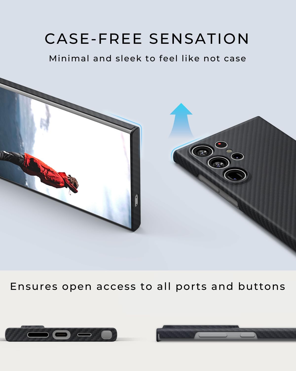 Samsung Galaxy S24 Ultra Case - 600D Aramid Fiber Magnetic Phone Cover | Ultra Thin & Lightweight | Carbon Fiber Texture | Perfect for Work, Travel & Everyday Protection