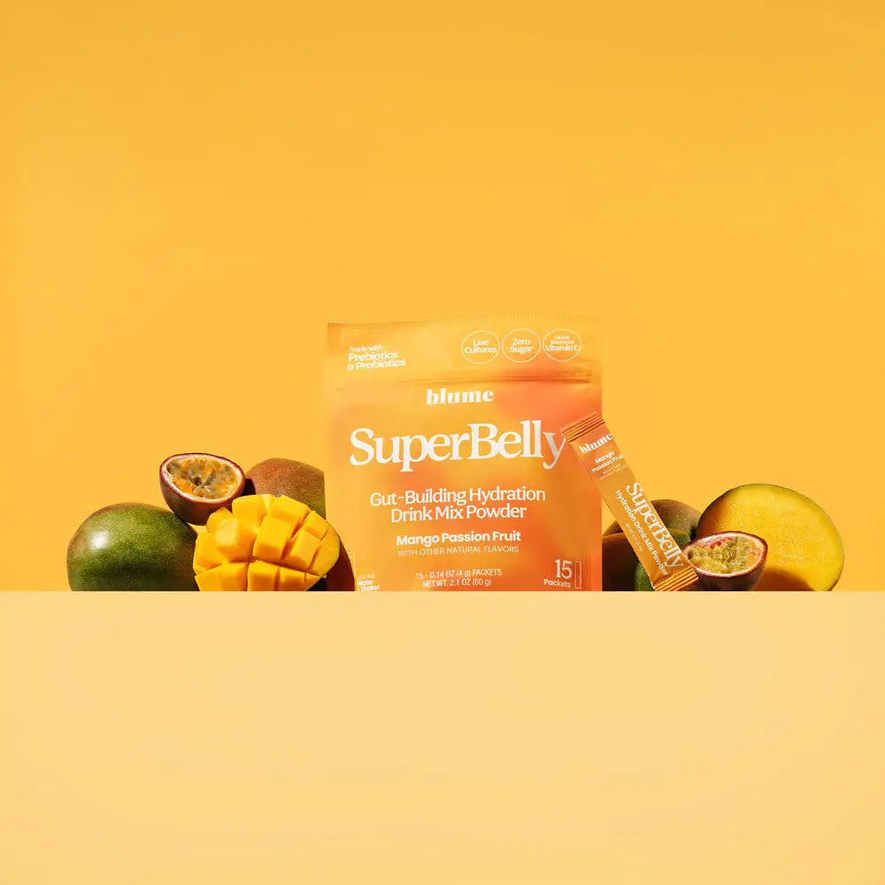 BLUME Gut Building Hydration Powder - Mango Passionfruit Flavor | Digestive Health & Electrolyte Drink Mix | Perfect for Post-Workout Recovery & Daily Wellness