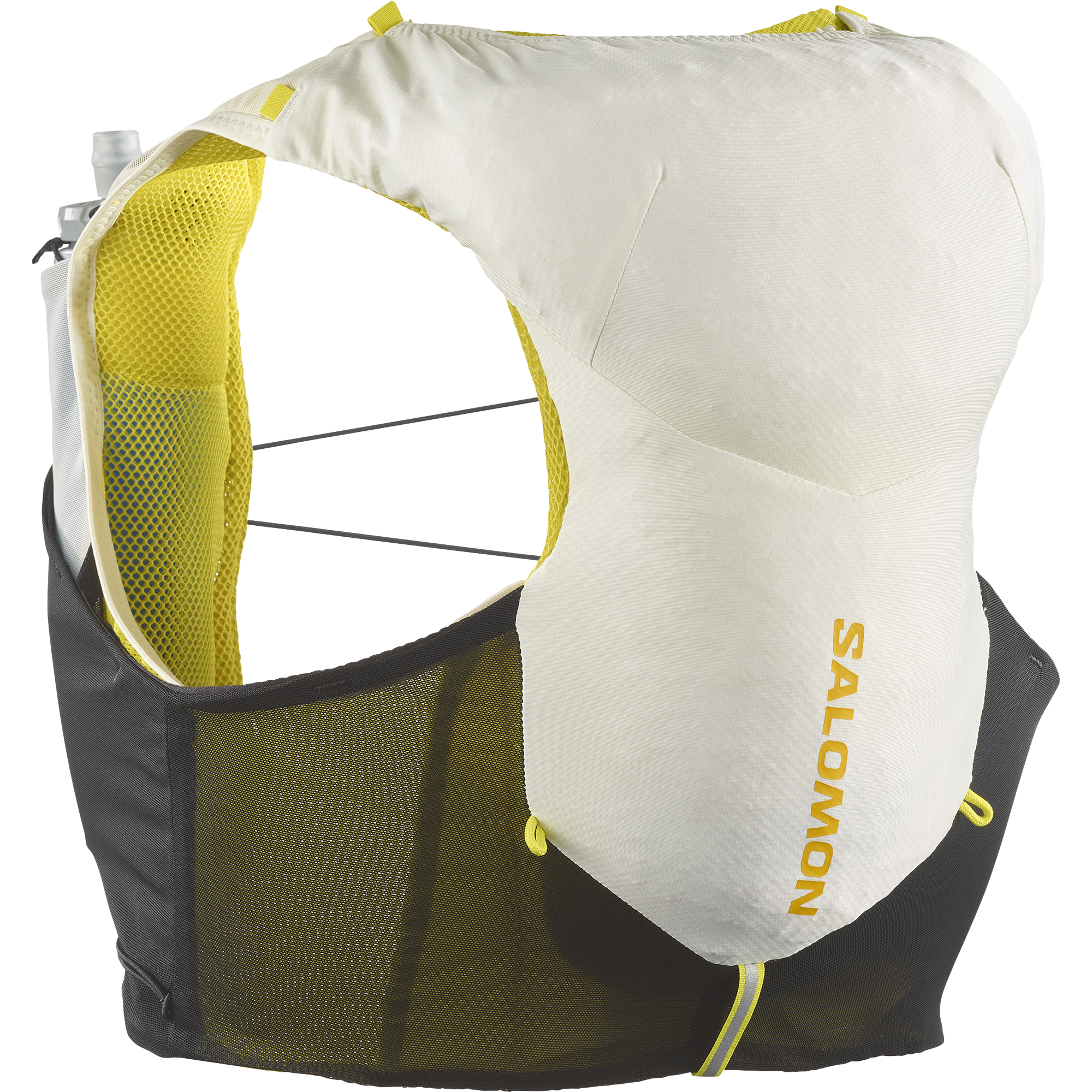 ADV Skin 5 Running Vest for Men & Women - Lightweight Hydration Pack with Pockets - Vanilla Ice/Black/Sulphur Spring - Perfect for Trail Running, Hiking & Outdoor Adventures