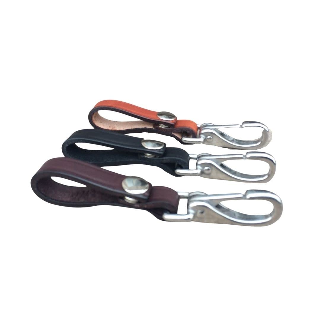 Handmade Leather Keychain Lanyard - Customizable Boxwood & Mum Design, Detachable Key Ring Organizer for Men | Perfect Father's Day Gift, Office Keys, Travel & Everyday Carry | Amish Crafted in USA