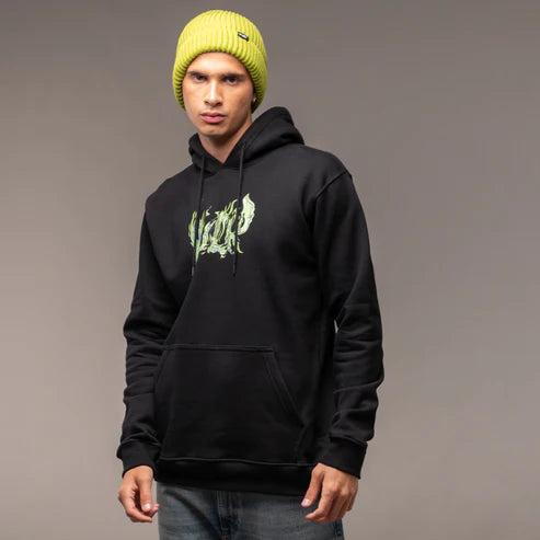 Unisex Vulk Kangaroo Hoodie - Black | Soft & Comfortable Fleece Pullover for Men & Women | Perfect for Casual Wear, Gym & Outdoor Activities