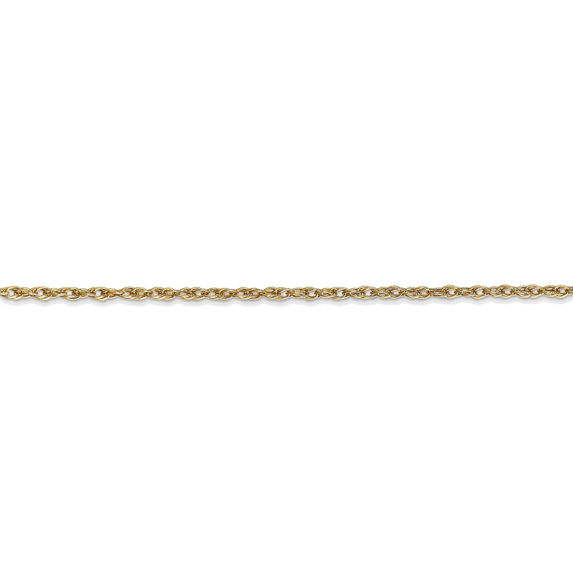 14K Yellow Gold 1.3mm Heavy Baby Rope Chain Necklace for Women - Bonyak Jewelry | Perfect for Layering, Gifts & Everyday Wear